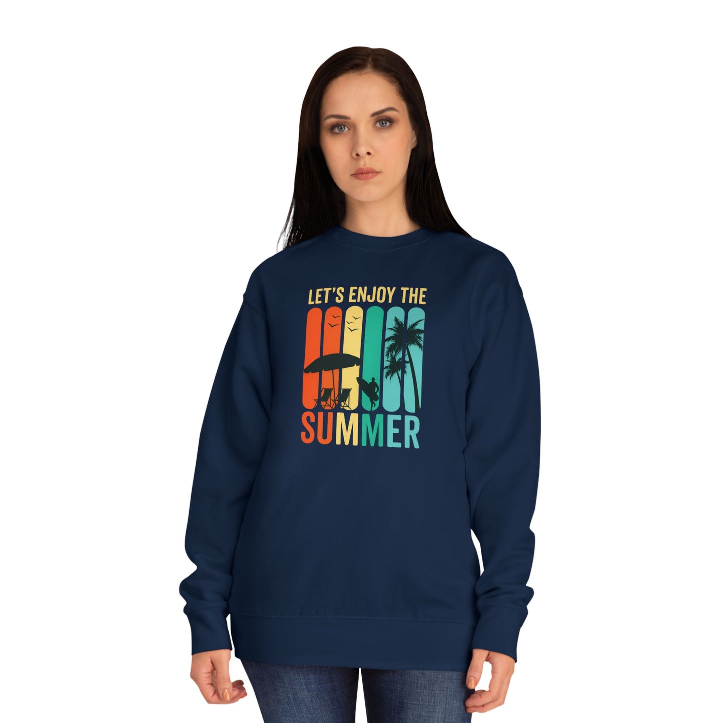 Summer Vibes Unisex Crew Sweatshirt - Perfect for Relaxing Days, Beach Outings, Casual Wear, Gifts for Friends, Vacation Style