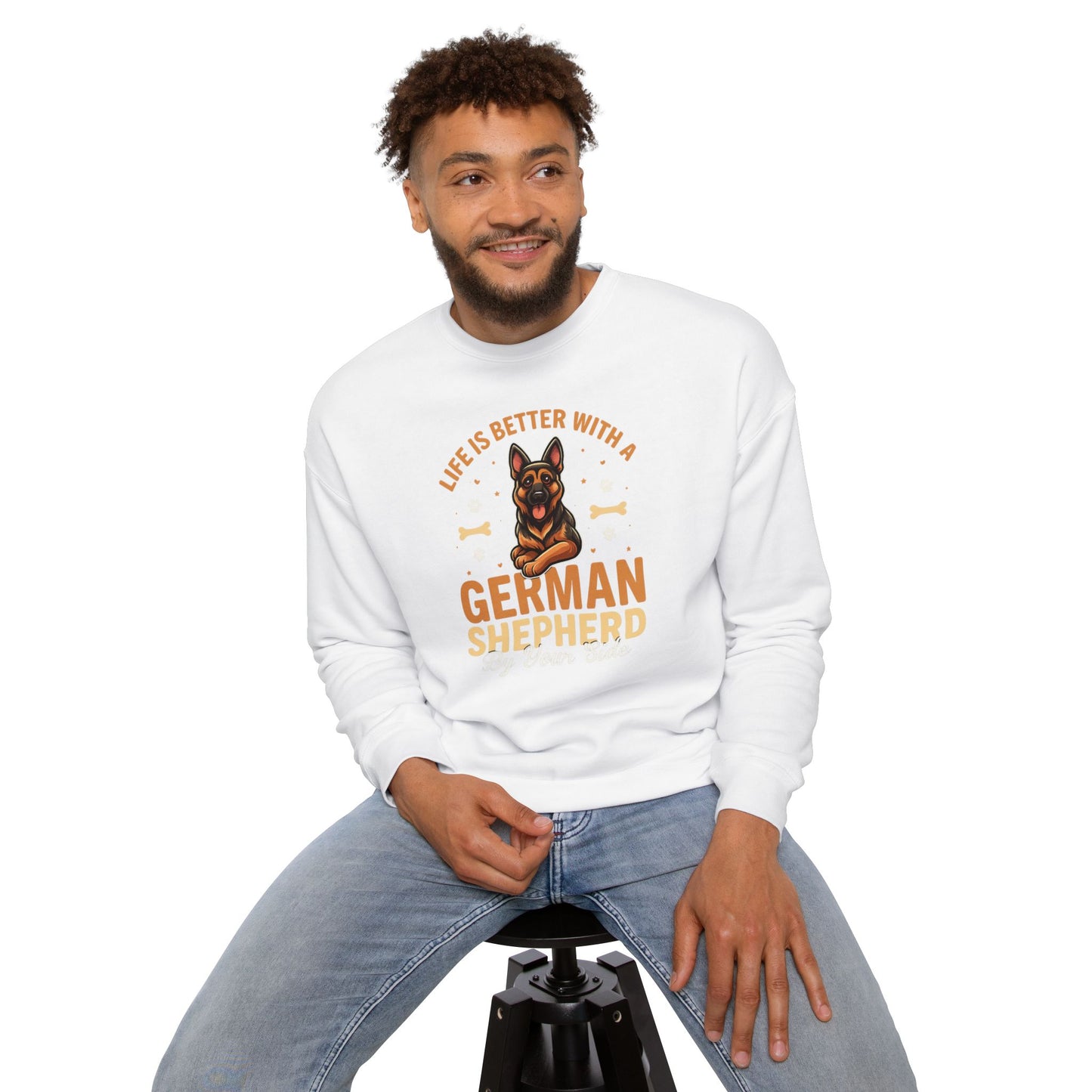 German Shepherd Lover Unisex Drop Shoulder Sweatshirt, Cute Dog Lover Gift, Pet Parent Apparel, Animal Lover Sweatshirt, Cozy Dog Sweatshirt