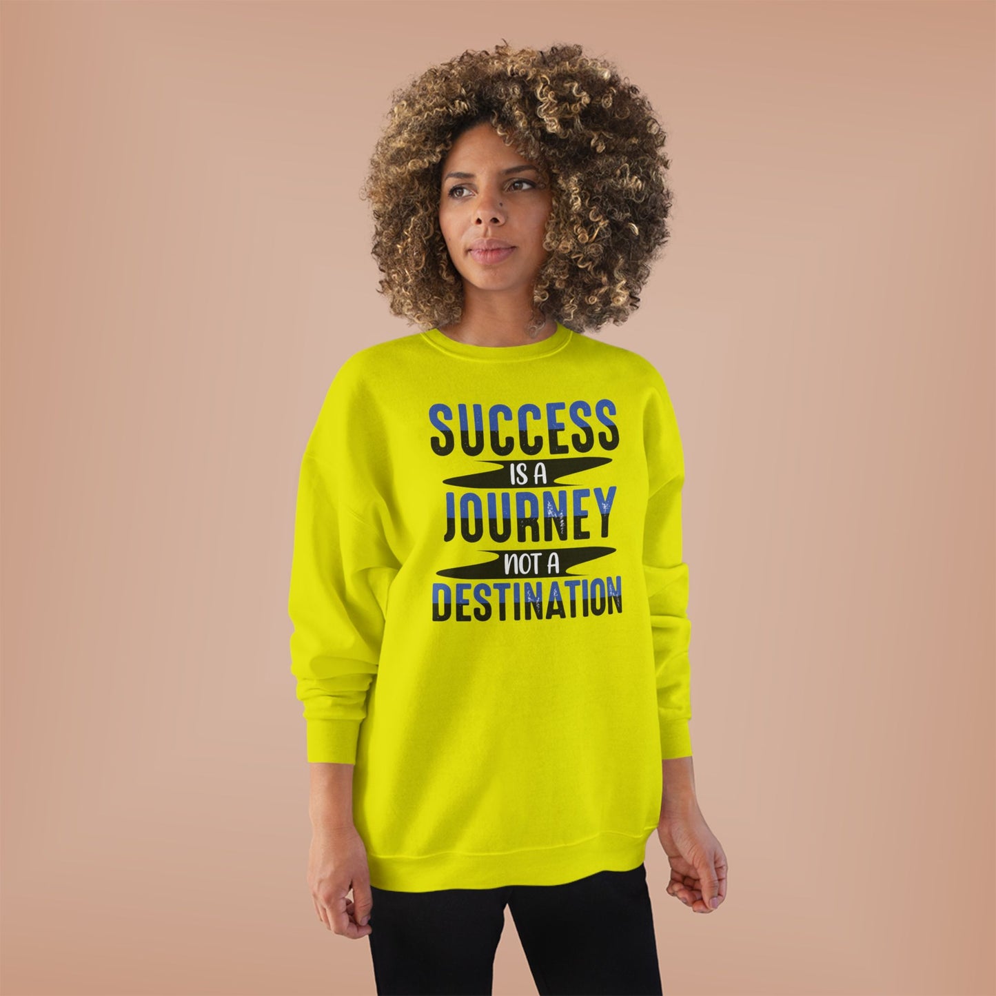 Success Journey Sweatshirt, Motivational Crewneck, Eco-Friendly Apparel, Gift for Graduates, Inspirational Clothing