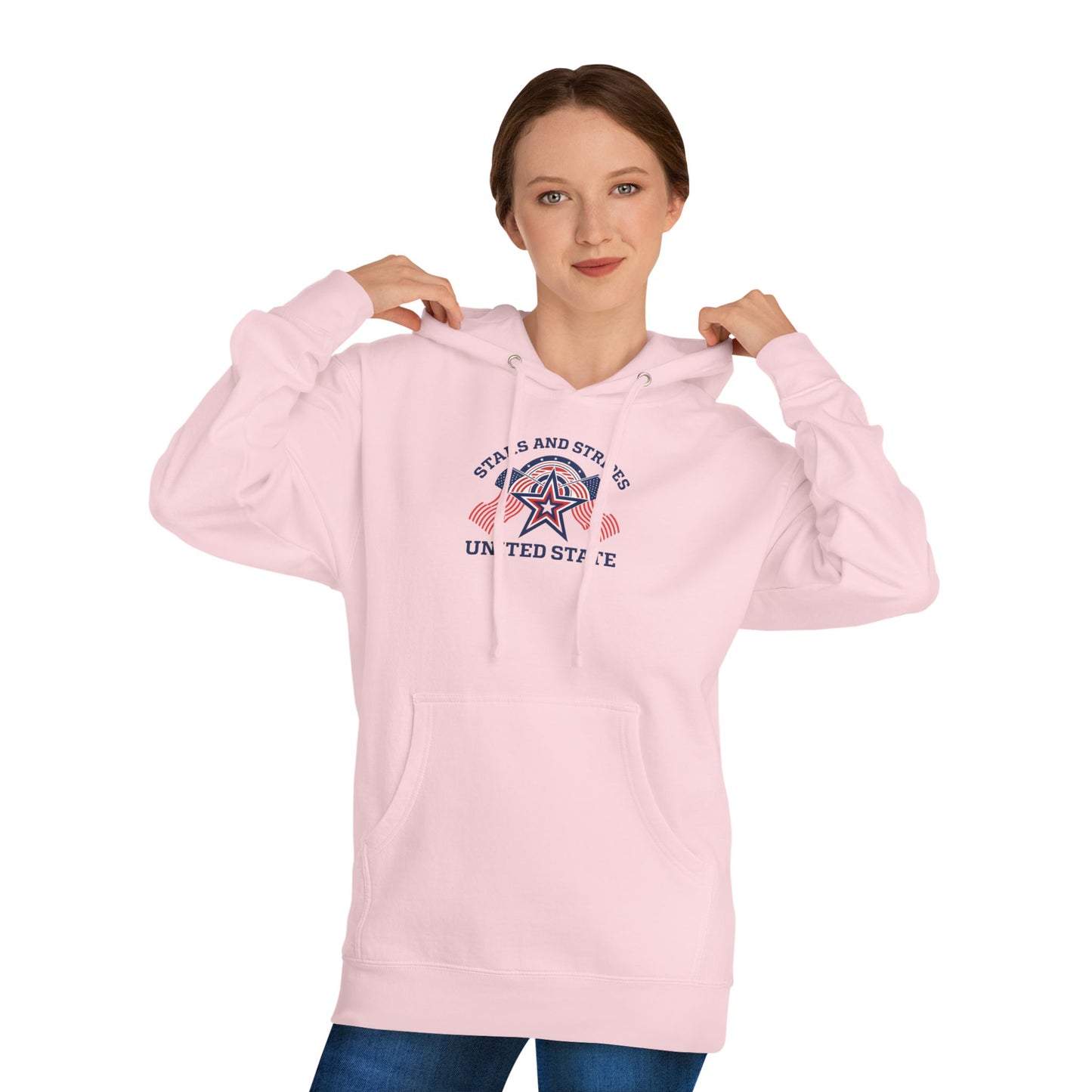 USA Stars and Stripes Hoodie - Unisex Casual Sweatshirt for Independence Day, Patriotism, Fourth of July, Gifts