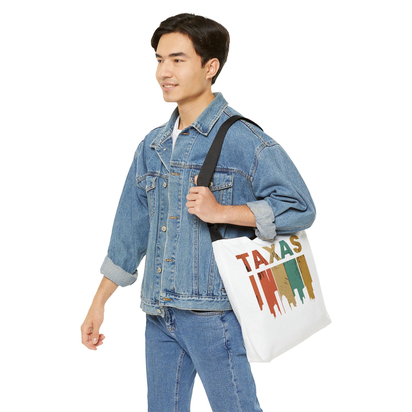 Texas Cityscape Adjustable Tote Bag - Stylish Travel Accessory, Everyday Bag, Perfect Gift for Texas Lovers, Eco-Friendly, Unique Design