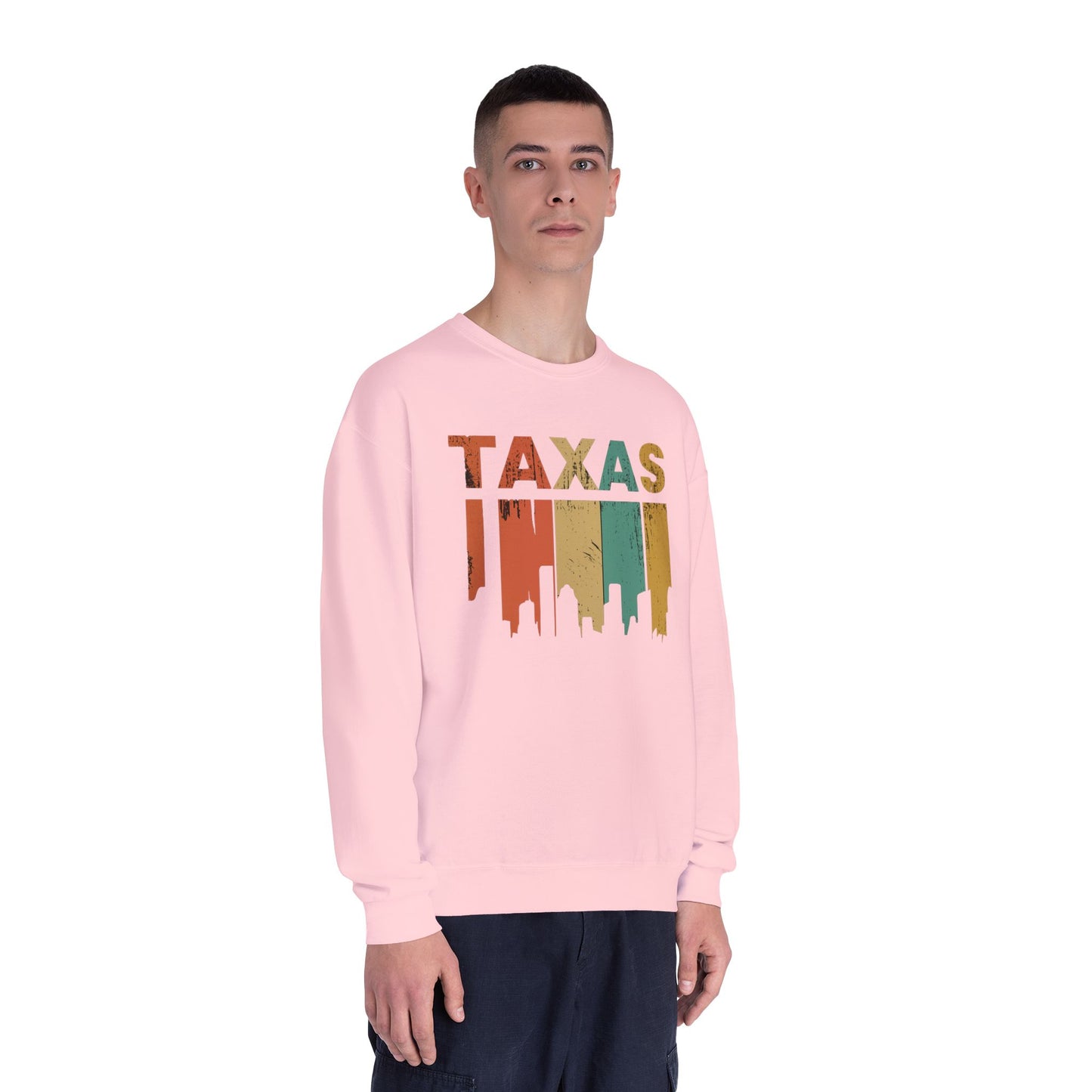 Texas Skyline Unisex Crewneck Sweatshirt, Casual Outfit, Gift for Texans, Texas Pride, Travel Souvenir, Cozy Layer