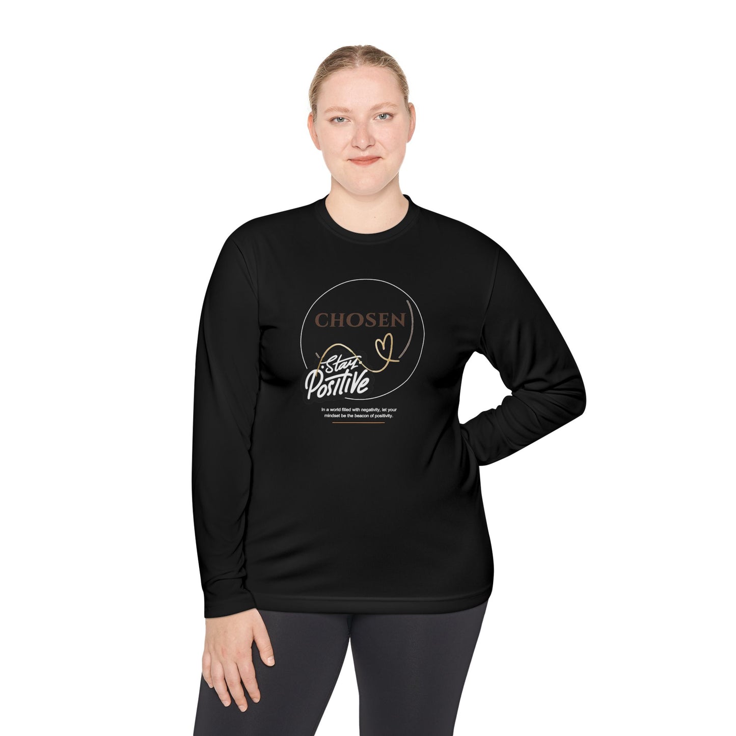 Unisex Long Sleeve Tee - "Chosen to Stay Positive" Inspirational Shirt, Casual Wear, Gift for Friends, Uplifting Apparel, Everyday Comfort