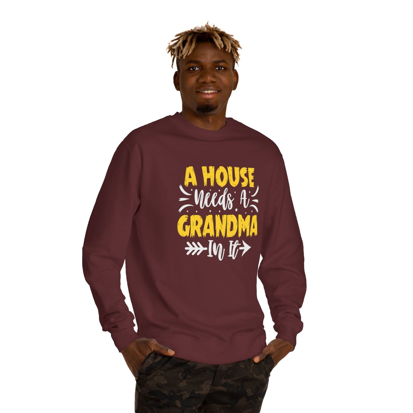 Grandma Love Unisex Crew Neck Sweatshirt, Gift for Grandma, Cozy Sweatshirt, Mother's Day Gift, Family Sweatshirt