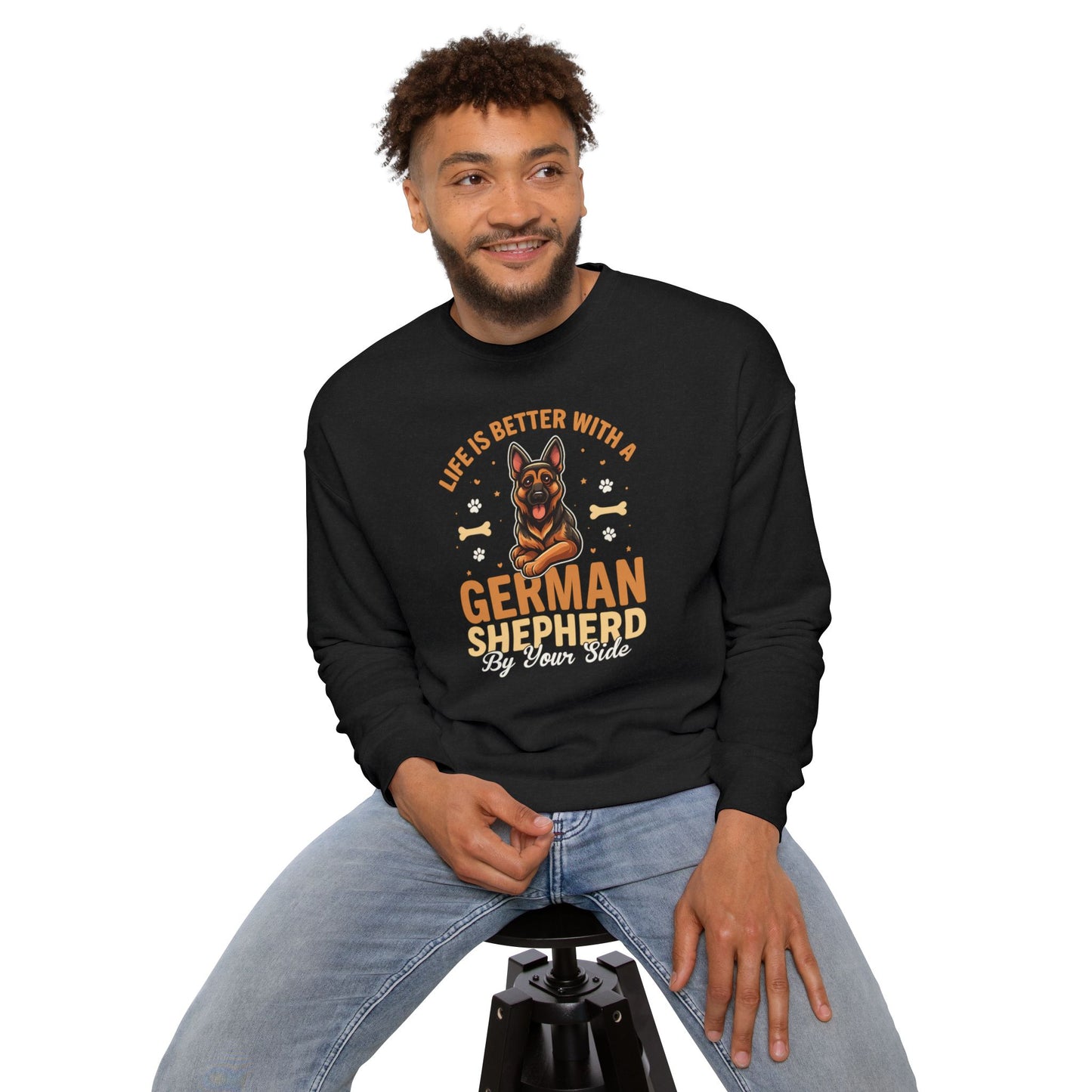 German Shepherd Lover Unisex Drop Shoulder Sweatshirt, Cute Dog Lover Gift, Pet Parent Apparel, Animal Lover Sweatshirt, Cozy Dog Sweatshirt