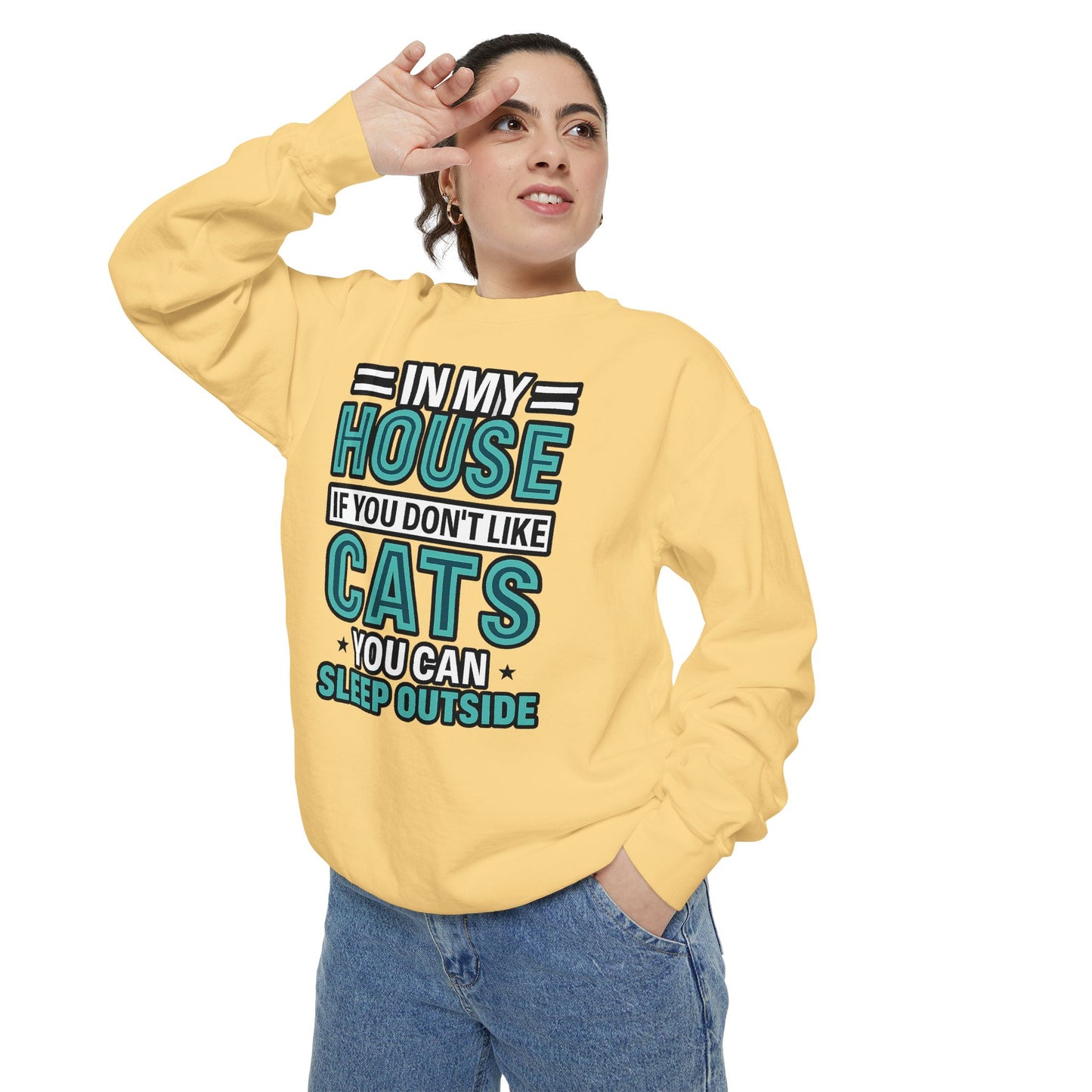 Funny Cat Lover Sweatshirt, Unisex Pullover for Pet Owners, Cozy Gift for Cat Lovers, Housewarming, Birthday, Casual Wear