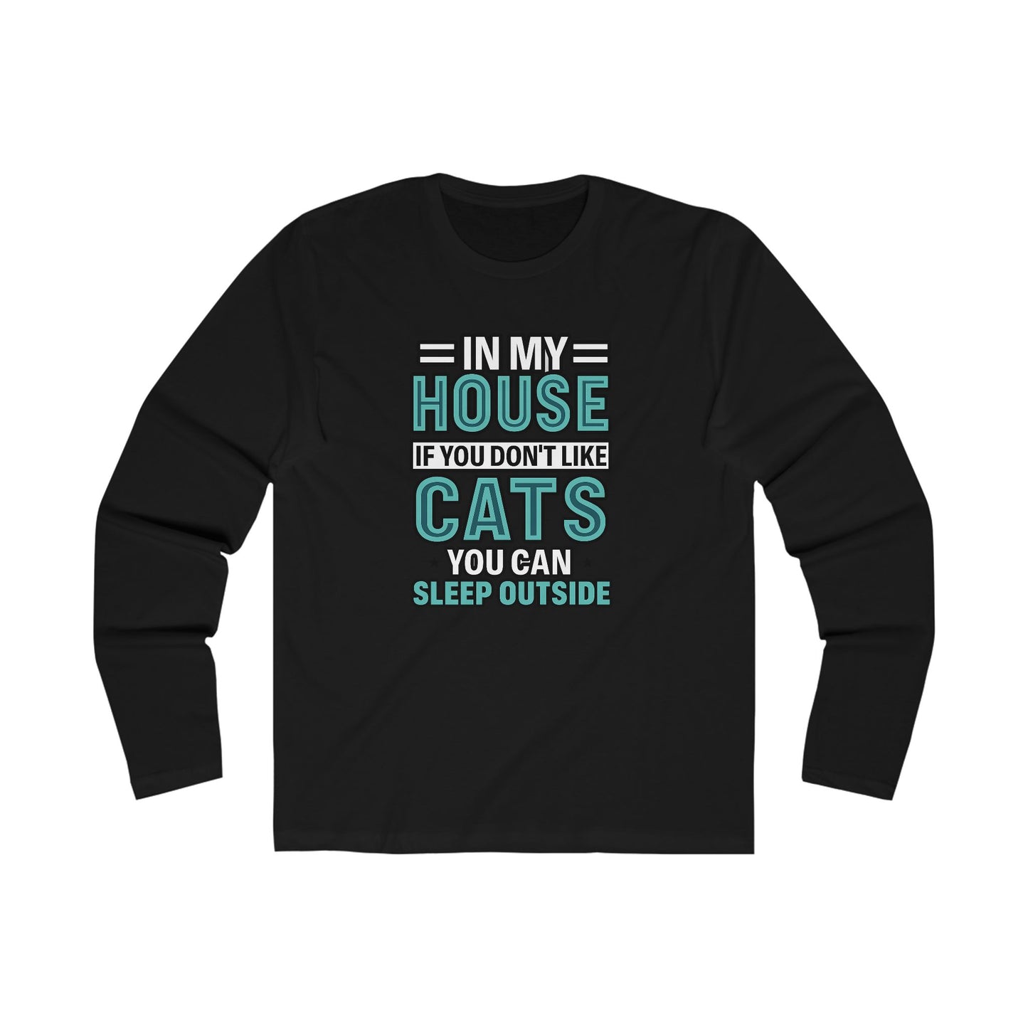 Men's Long Sleeve Cat Lover Tee - Perfect Gift for Cat Owners, Cozy Casual Wear, Animal Lovers, Birthday, Housewarming, Pet Owners