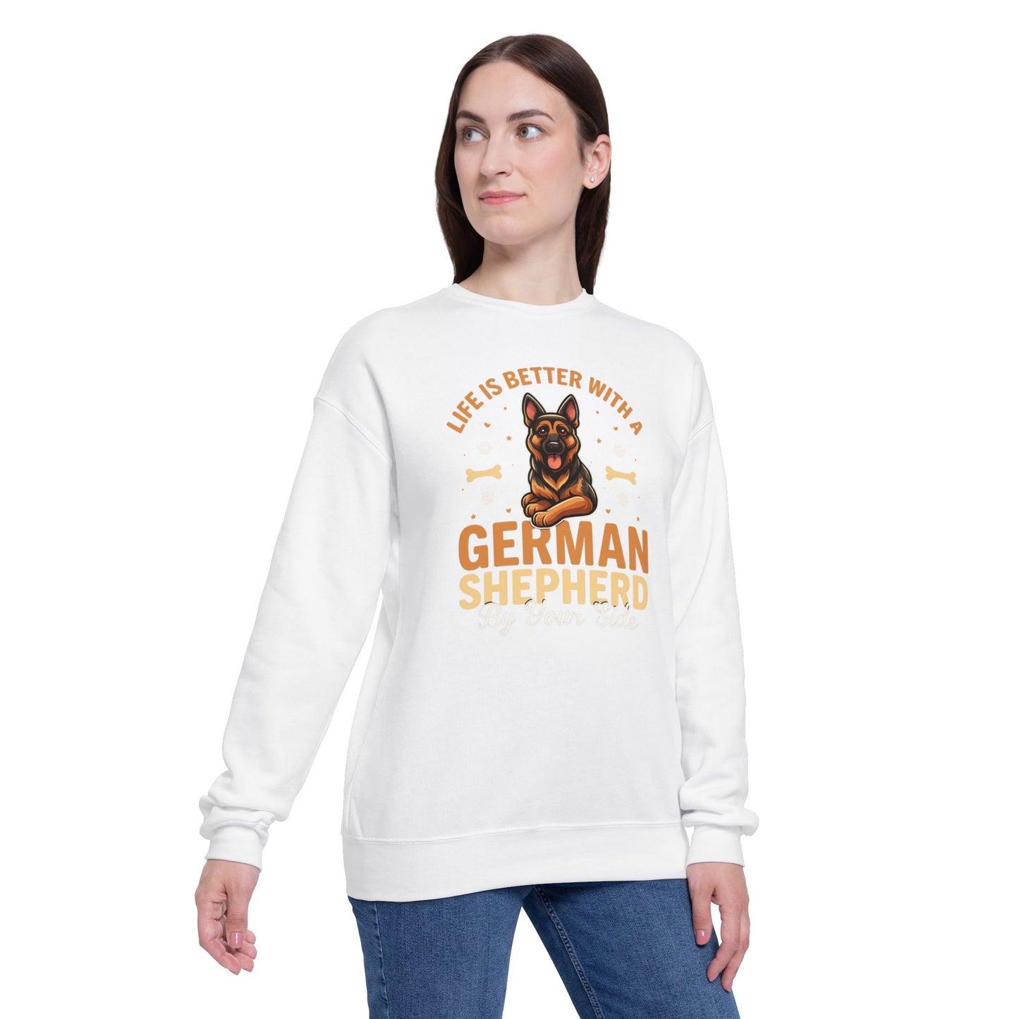 German Shepherd Lover Unisex Drop Shoulder Sweatshirt, Cute Dog Lover Gift, Pet Parent Apparel, Animal Lover Sweatshirt, Cozy Dog Sweatshirt