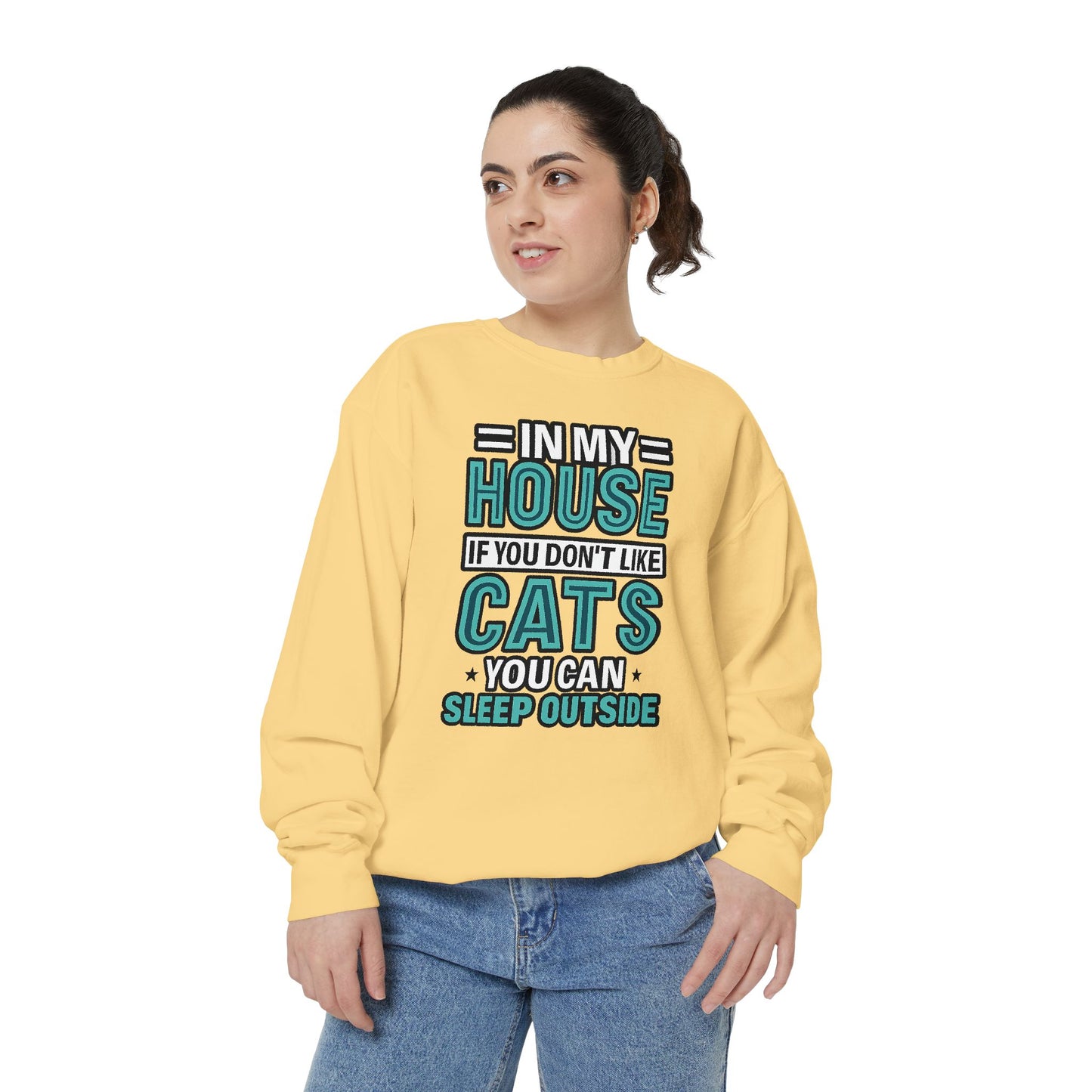 Funny Cat Lover Sweatshirt, Unisex Pullover for Pet Owners, Cozy Gift for Cat Lovers, Housewarming, Birthday, Casual Wear