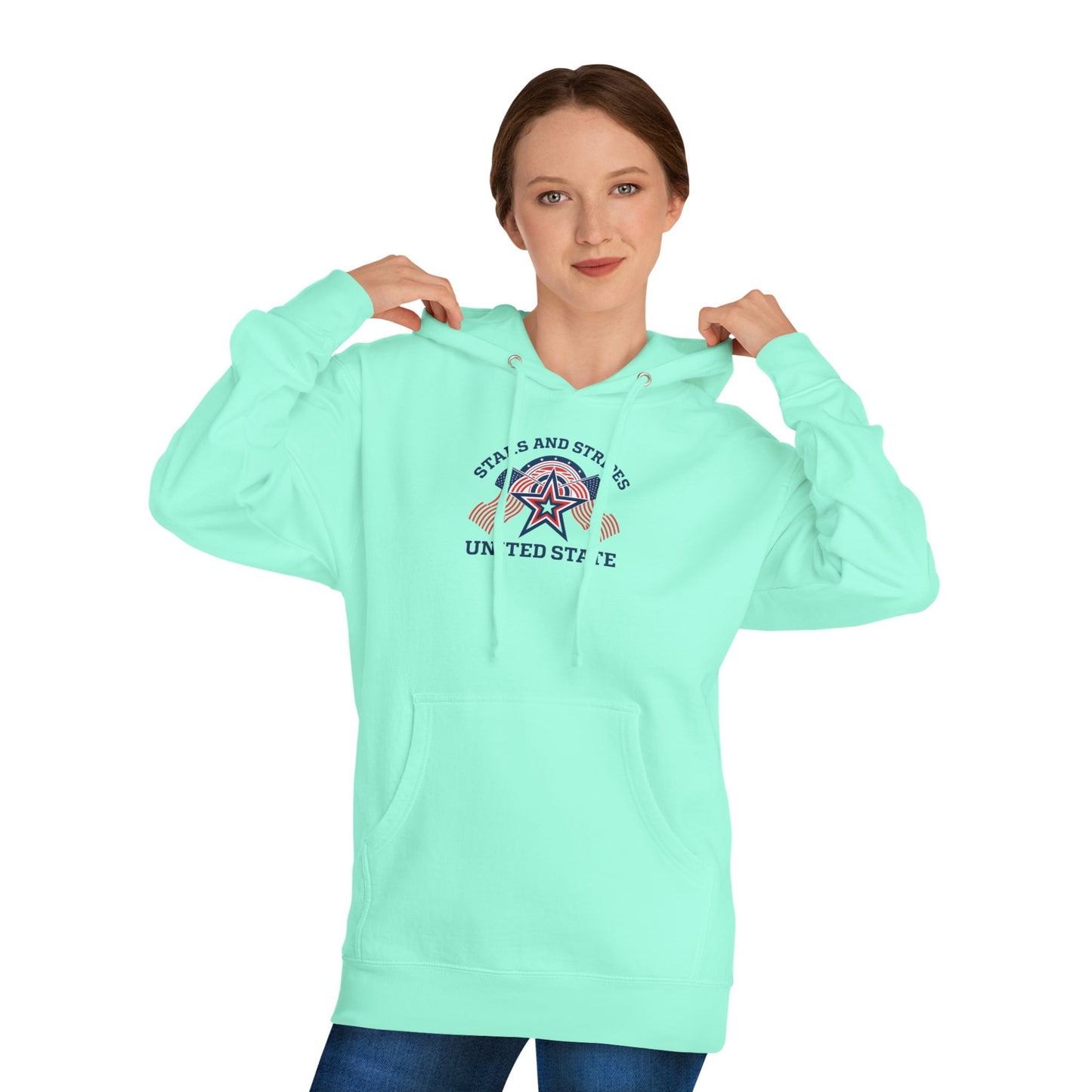 USA Stars and Stripes Hoodie - Unisex Casual Sweatshirt for Independence Day, Patriotism, Fourth of July, Gifts