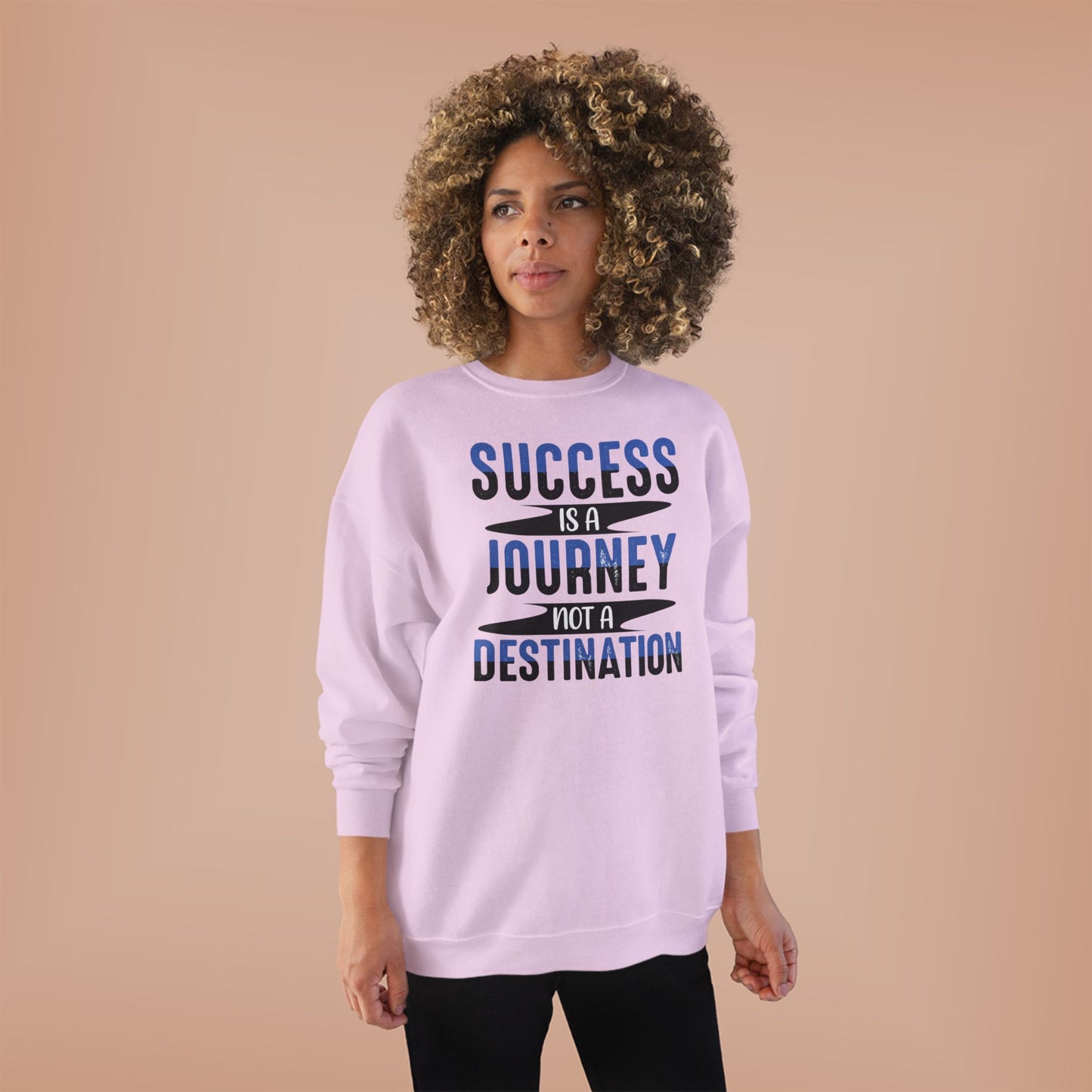 Success Journey Sweatshirt, Motivational Crewneck, Eco-Friendly Apparel, Gift for Graduates, Inspirational Clothing