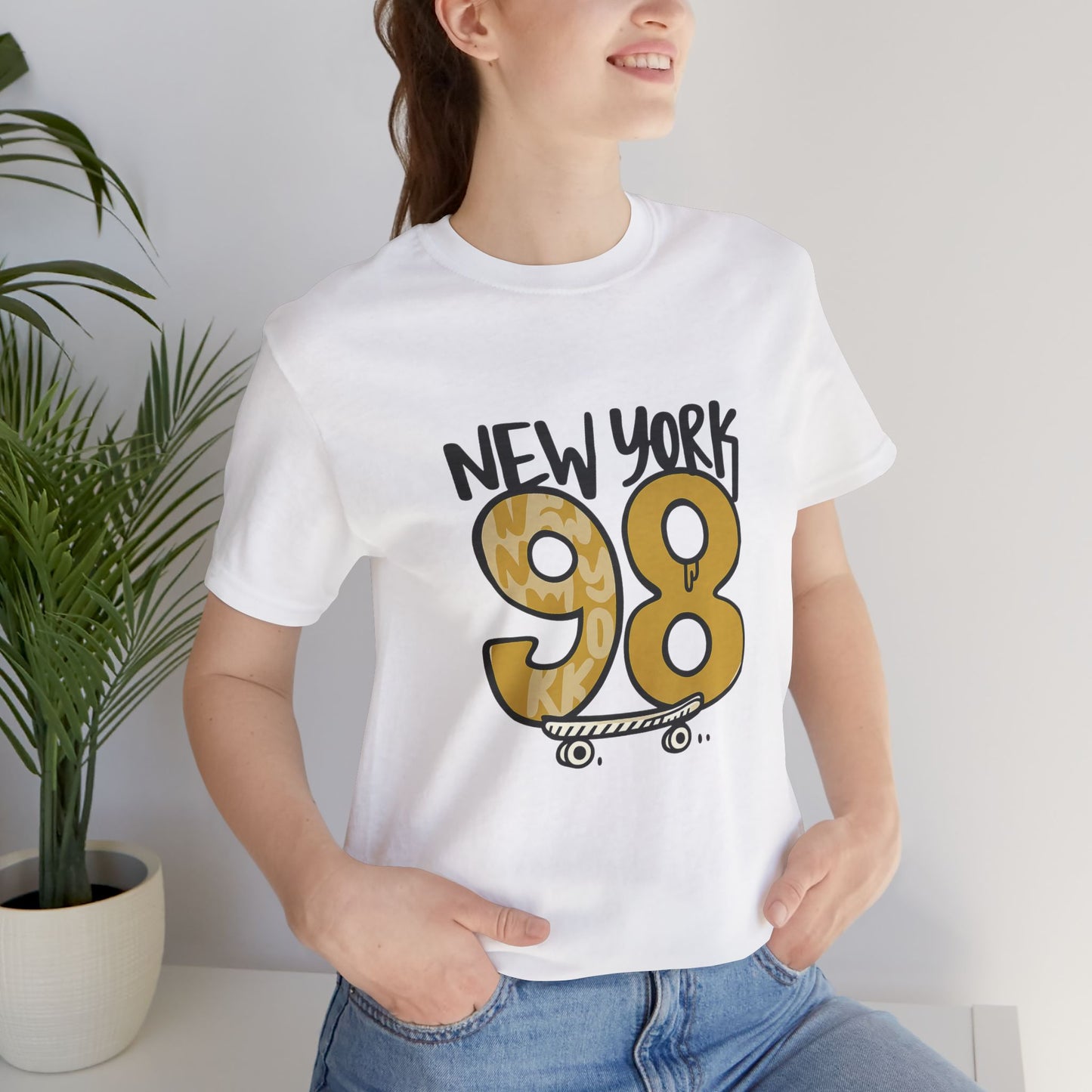 New York 98 Graphic T-Shirt, Casual Tee, Streetwear, Birthday Gift, Summer Outfit, Skate Style, Urban Fashion