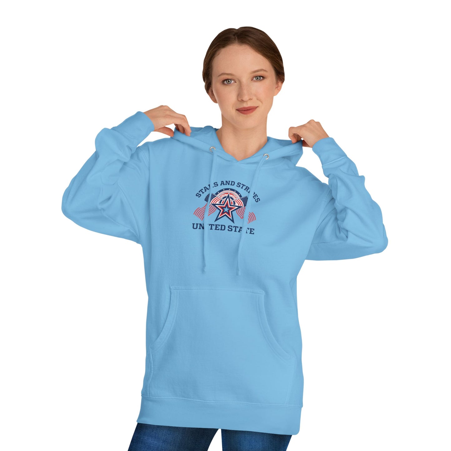 USA Stars and Stripes Hoodie - Unisex Casual Sweatshirt for Independence Day, Patriotism, Fourth of July, Gifts