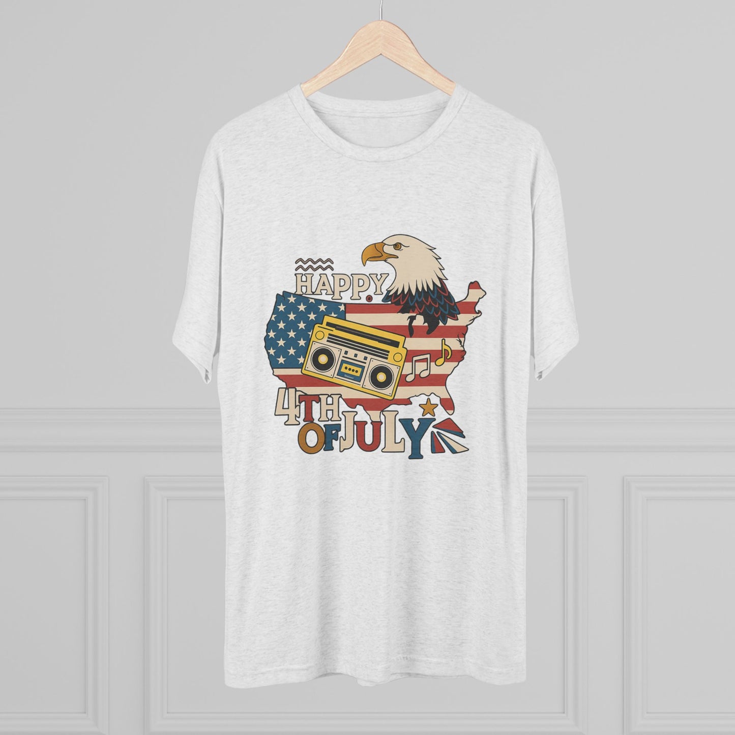 Happy 4th of July Eagle Tee, Unisex Patriotic T-Shirt, USA Flag Shirt, Independence Day Apparel, Casual Summer Wear