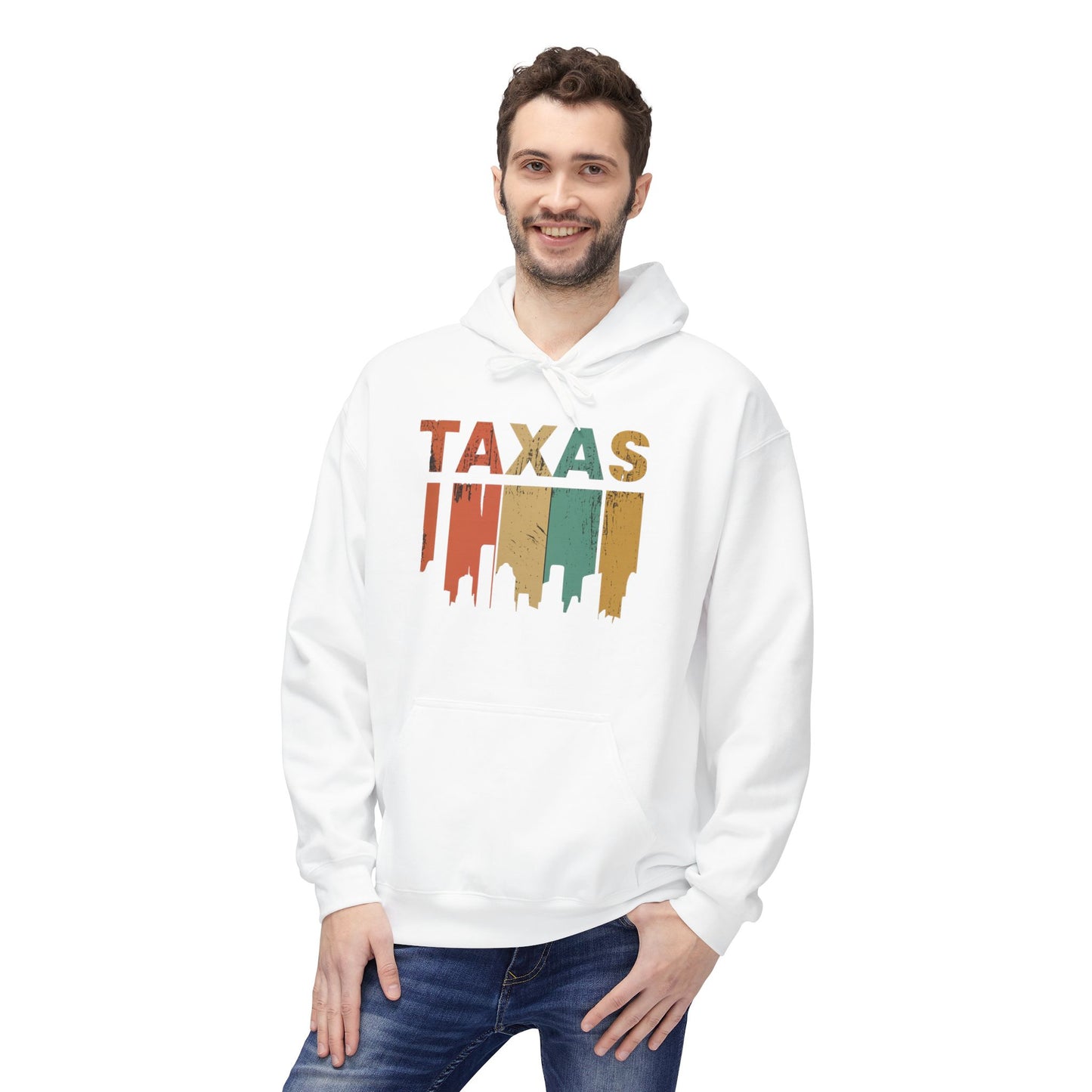 Texas Skyline Fleece Hoodie, Cozy Unisex Hoodie, Great for Road Trips, Ideal for Birthdays, Travel Gift, Southwest Apparel