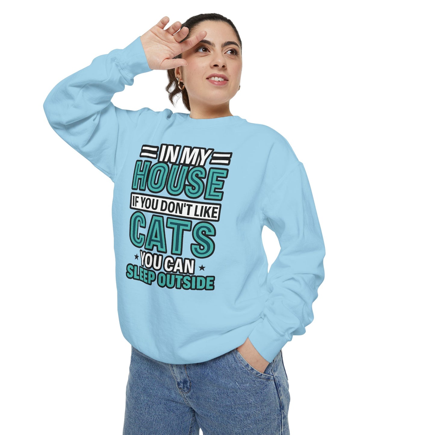 Funny Cat Lover Sweatshirt, Unisex Pullover for Pet Owners, Cozy Gift for Cat Lovers, Housewarming, Birthday, Casual Wear