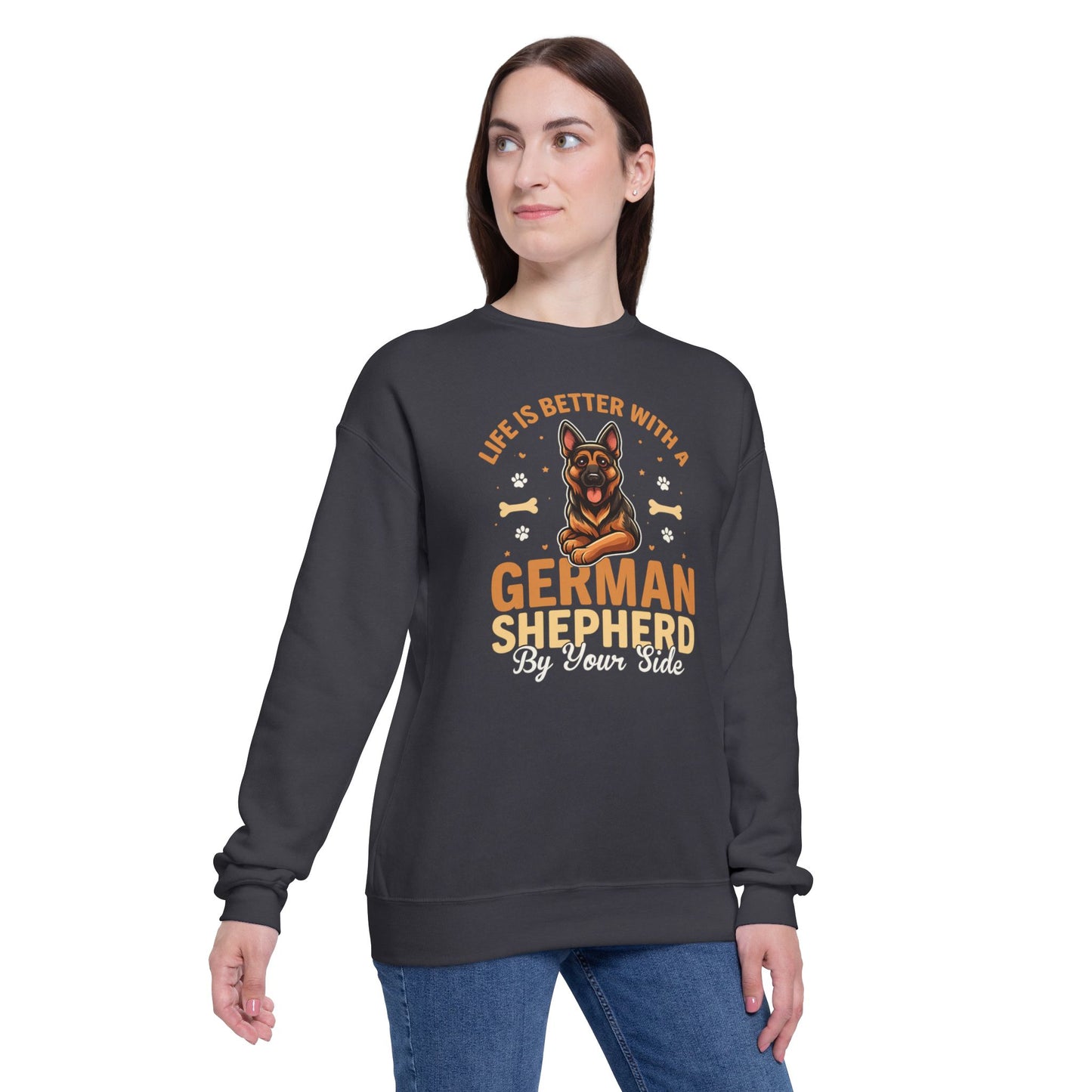 German Shepherd Lover Unisex Drop Shoulder Sweatshirt, Cute Dog Lover Gift, Pet Parent Apparel, Animal Lover Sweatshirt, Cozy Dog Sweatshirt