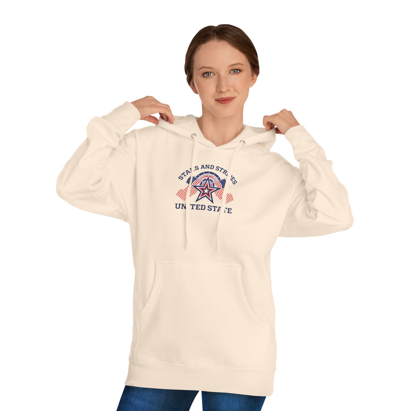 USA Stars and Stripes Hoodie - Unisex Casual Sweatshirt for Independence Day, Patriotism, Fourth of July, Gifts