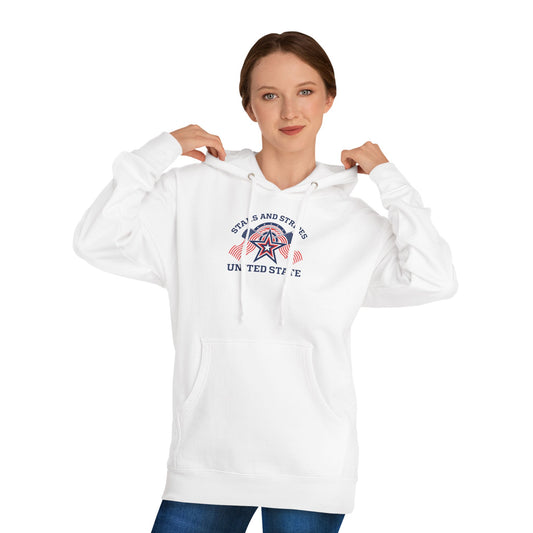 USA Stars and Stripes Hoodie - Unisex Casual Sweatshirt for Independence Day, Patriotism, Fourth of July, Gifts