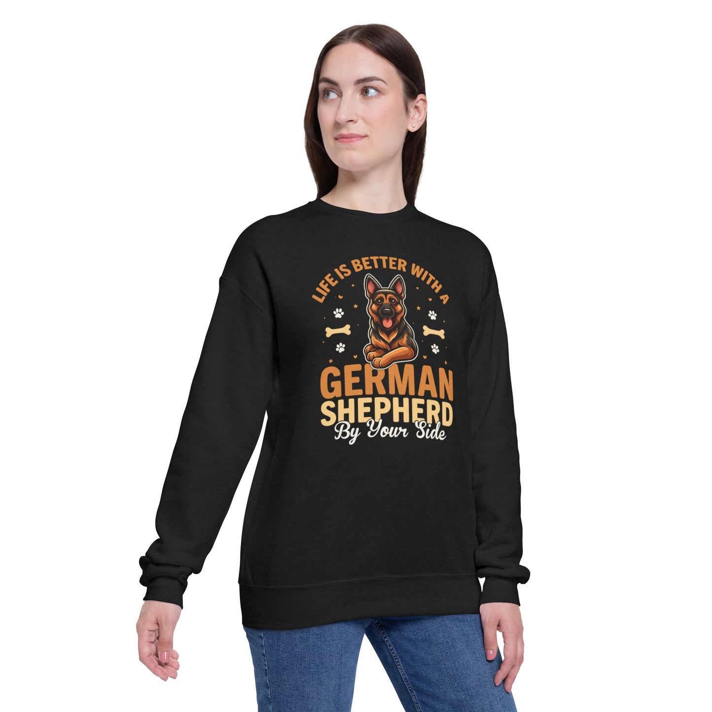 German Shepherd Lover Unisex Drop Shoulder Sweatshirt, Cute Dog Lover Gift, Pet Parent Apparel, Animal Lover Sweatshirt, Cozy Dog Sweatshirt