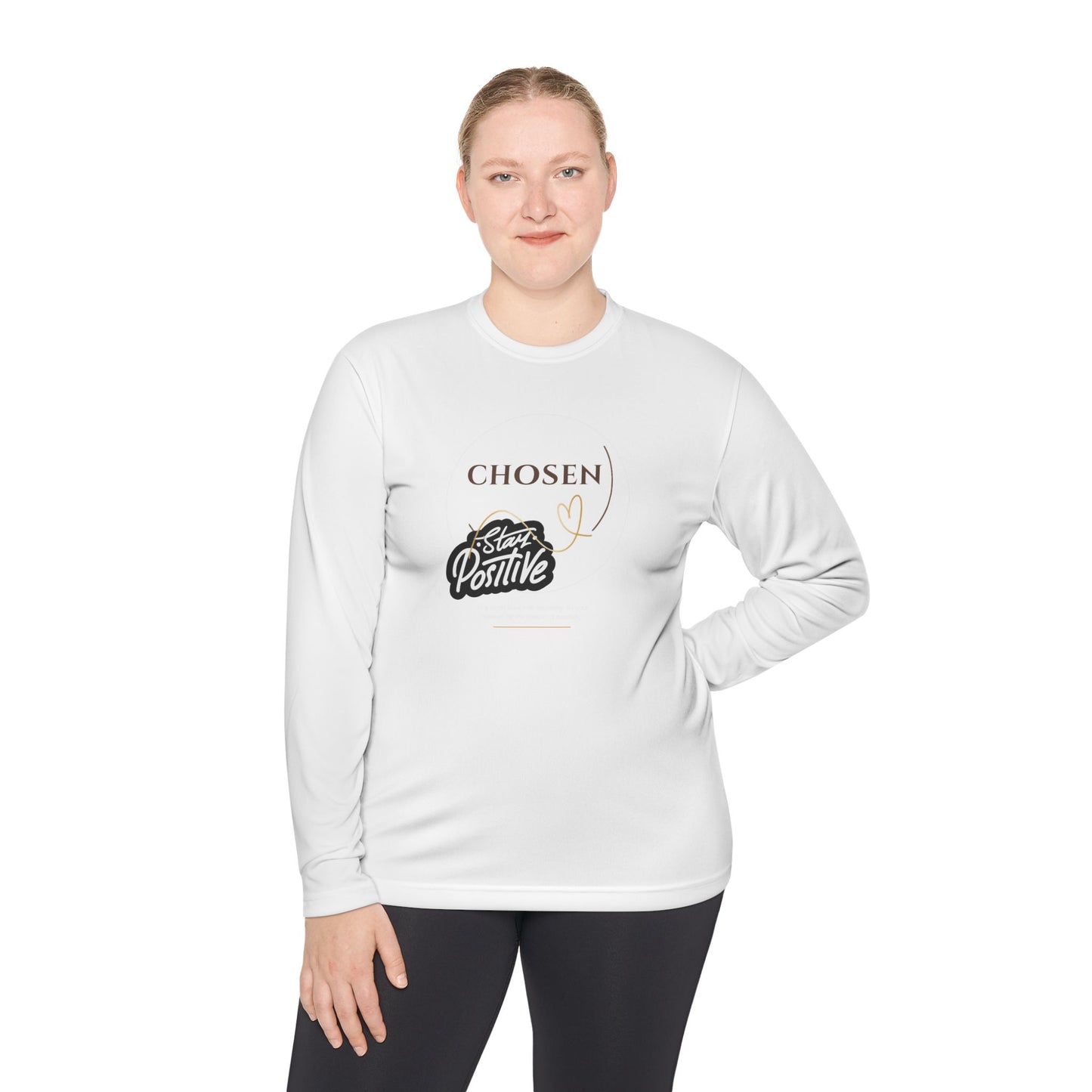 Unisex Long Sleeve Tee - "Chosen to Stay Positive" Inspirational Shirt, Casual Wear, Gift for Friends, Uplifting Apparel, Everyday Comfort