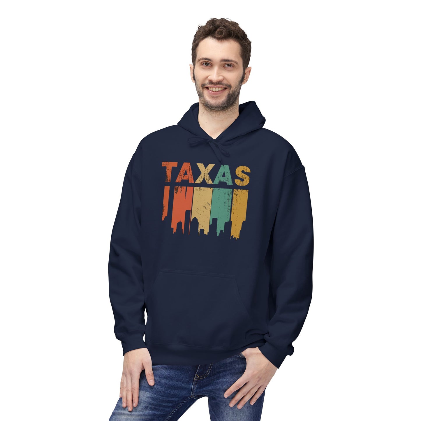 Texas Skyline Fleece Hoodie, Cozy Unisex Hoodie, Great for Road Trips, Ideal for Birthdays, Travel Gift, Southwest Apparel