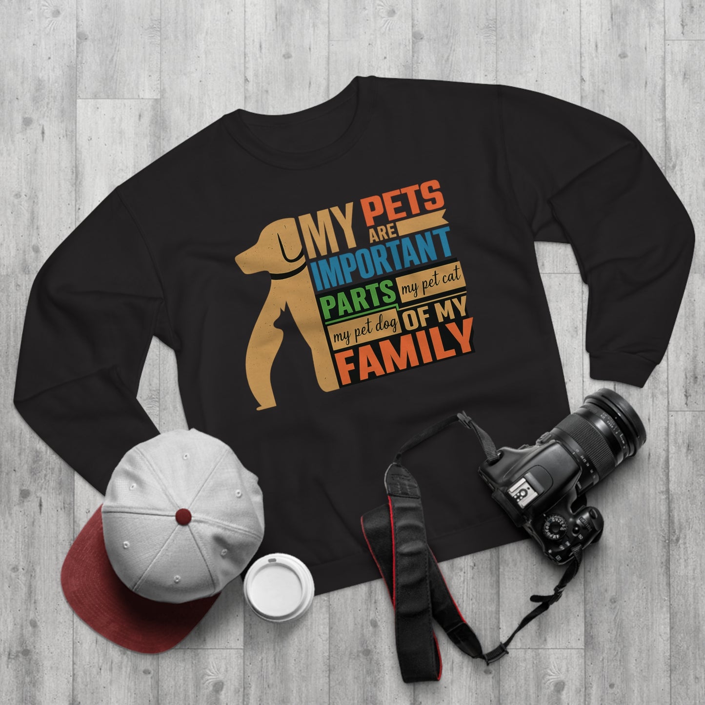 Pet Family Crew Neck Sweatshirt, Dog Lover Sweatshirt, Cute Animal Apparel, Gifts for Pet Owners, Cozy Crew for All Occasions