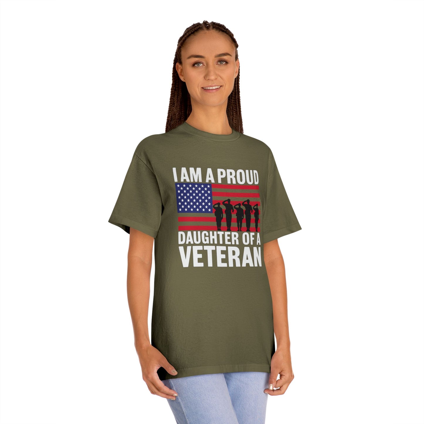 Proud Daughter of a Veteran Tee - Classic Unisex Shirt, Military Family Gift, Veteran's Day Apparel, Patriotic Clothing, Gift for Daughter