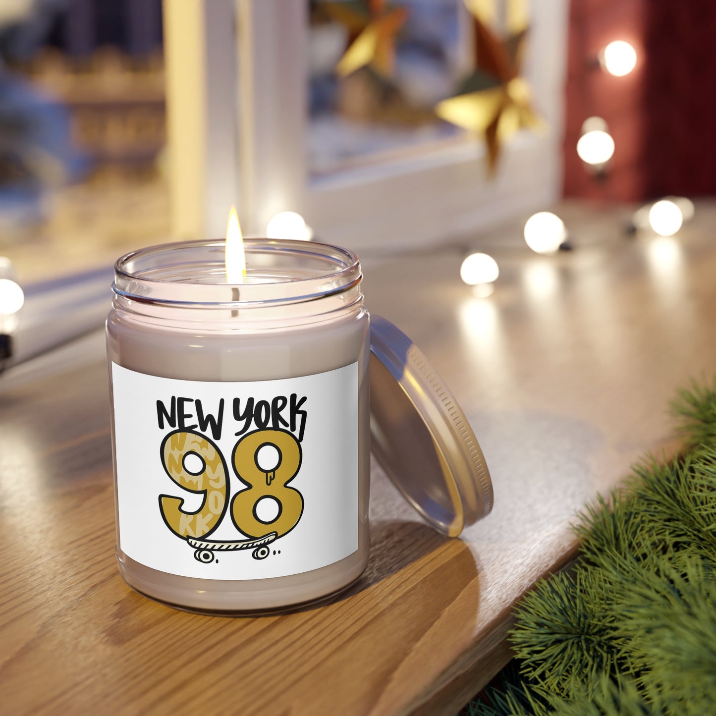 New York 98 Scented Candle - Urban Home Decor, Gift for Skateboarders, Aromatherapy Candle, Vintage Style Candle, Unique Candle Gift