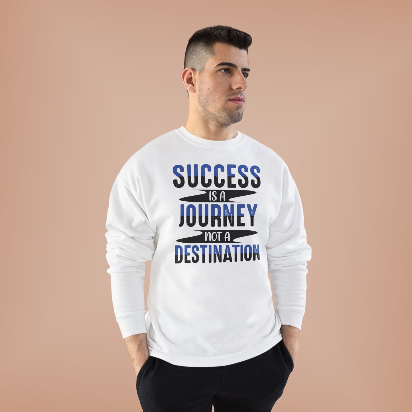 Success Journey Sweatshirt, Motivational Crewneck, Eco-Friendly Apparel, Gift for Graduates, Inspirational Clothing