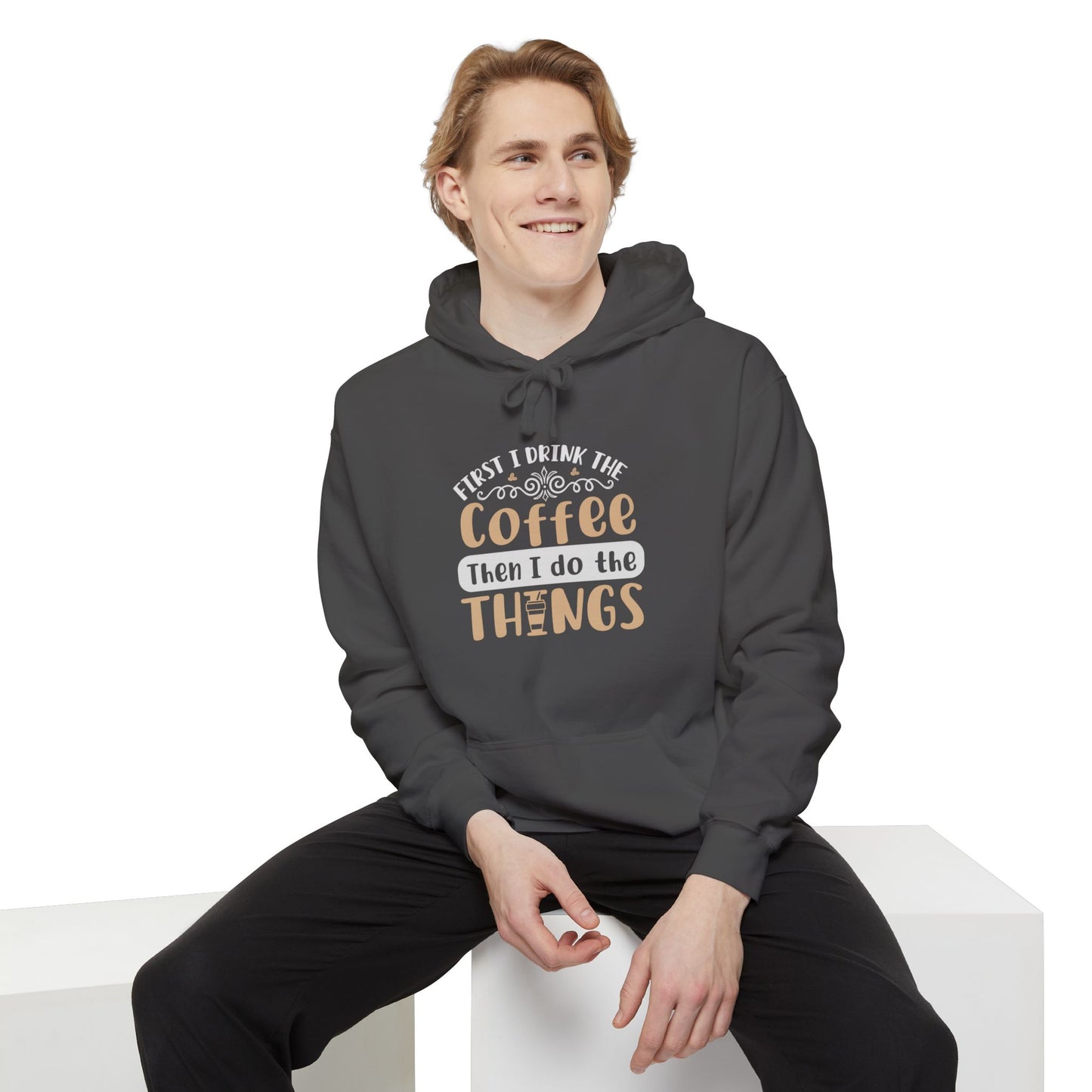 Coffee Motivational Hoodie, Funny Sweatshirt, Cozy Gift for Coffee Lovers, Unisex Apparel, Casual Wear, Perfect for Fall/Winter