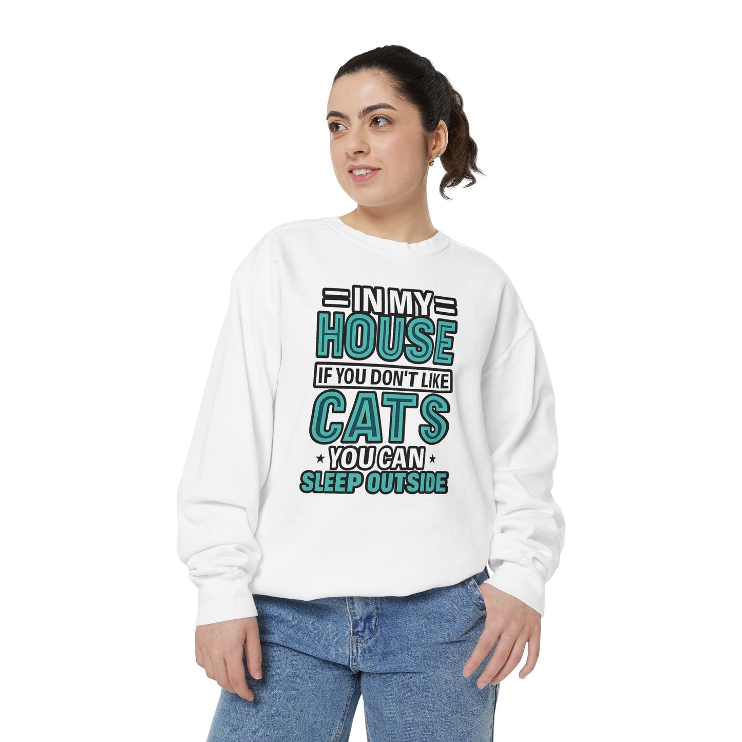 Funny Cat Lover Sweatshirt, Unisex Pullover for Pet Owners, Cozy Gift for Cat Lovers, Housewarming, Birthday, Casual Wear