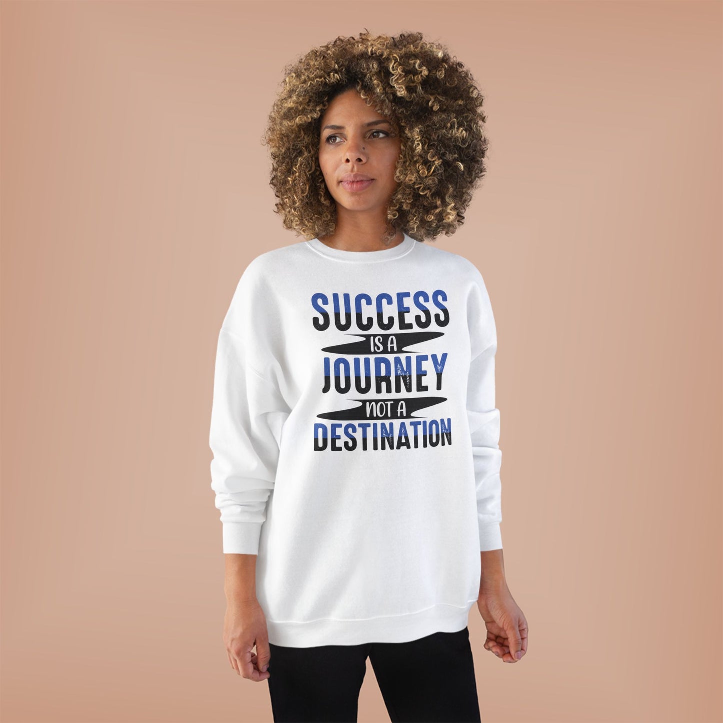 Success Journey Sweatshirt, Motivational Crewneck, Eco-Friendly Apparel, Gift for Graduates, Inspirational Clothing