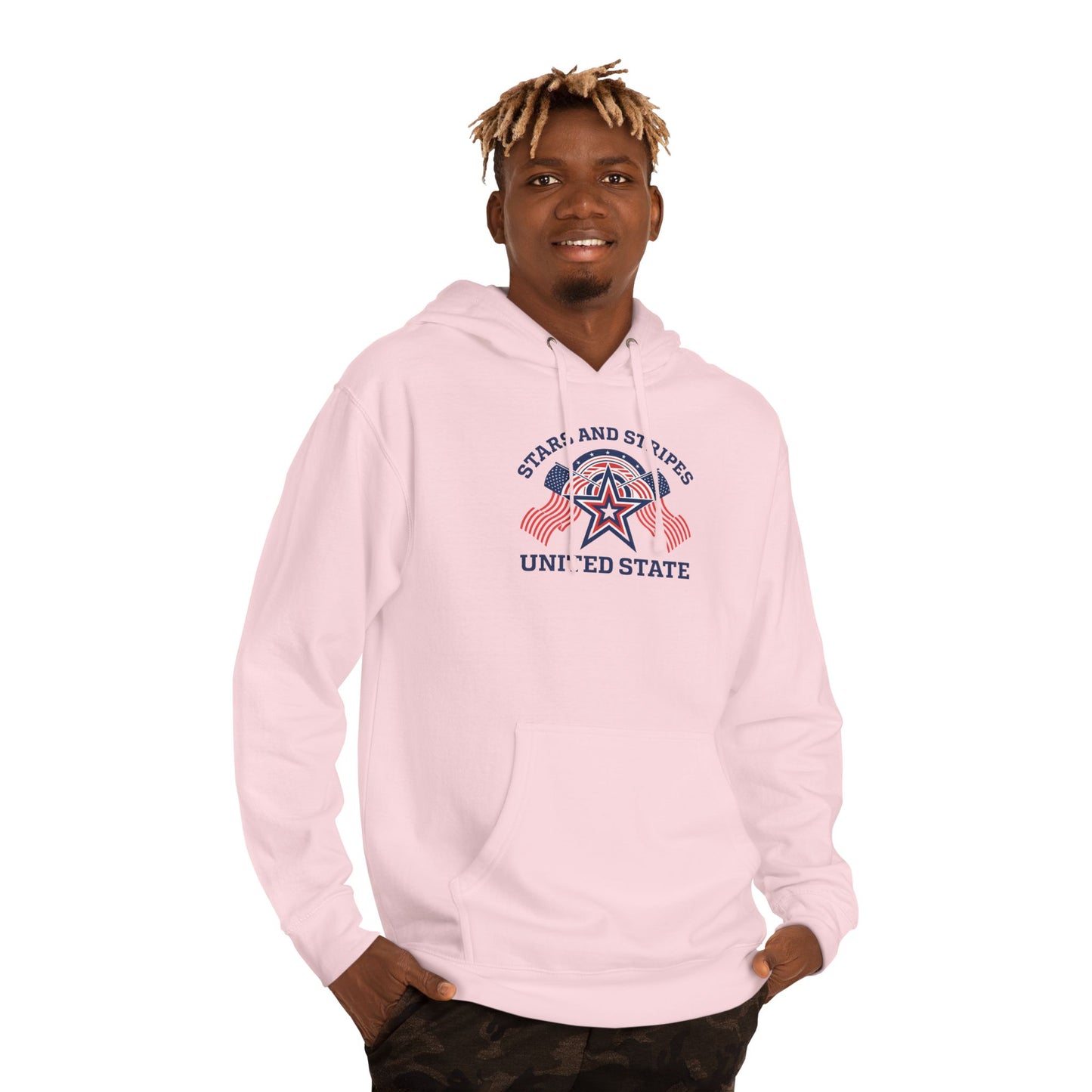 USA Stars and Stripes Hoodie - Unisex Casual Sweatshirt for Independence Day, Patriotism, Fourth of July, Gifts