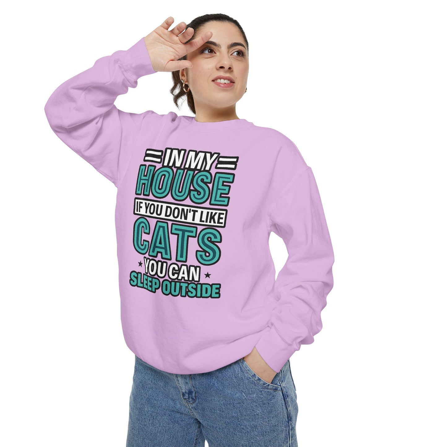 Funny Cat Lover Sweatshirt, Unisex Pullover for Pet Owners, Cozy Gift for Cat Lovers, Housewarming, Birthday, Casual Wear