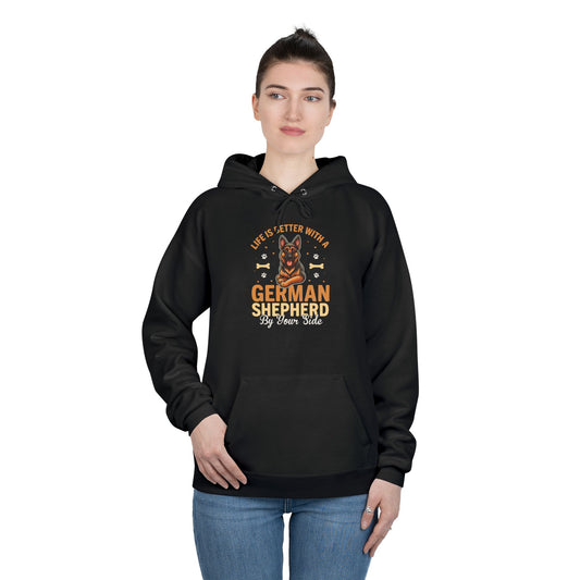 German Shepherd Eco-Friendly Pullover Hoodie - Pet Lover Gift, Animal Hoodie, Dog Parent Apparel, Cozy Sweatshirt, Unique Dog Mom Gift