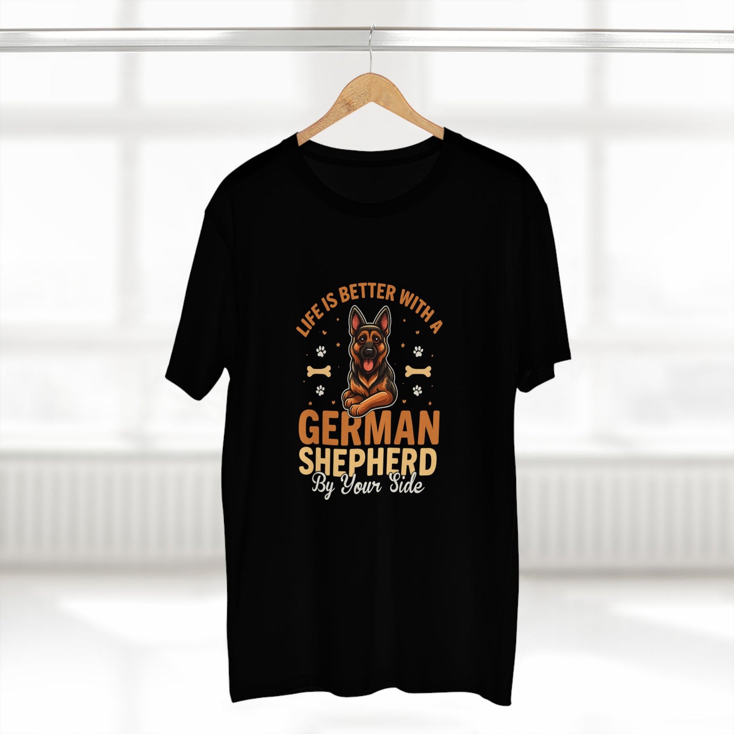Life is Better with a German Shepherd Tee, Pet Lover Gift, Dog Parent Shirt, Animal Lover Apparel, Casual Everyday Wear, Funny Dog Tee