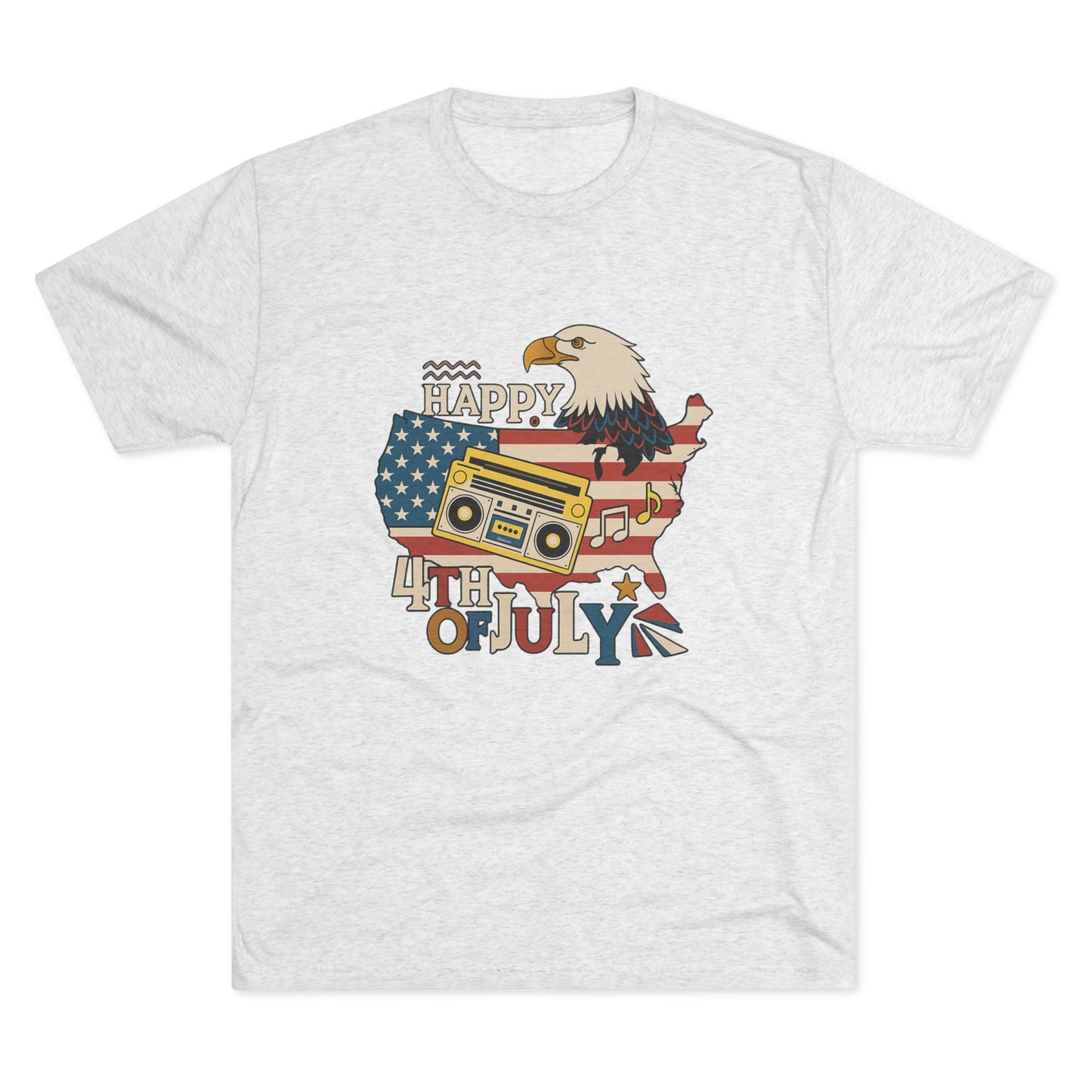 Happy 4th of July Eagle Tee, Unisex Patriotic T-Shirt, USA Flag Shirt, Independence Day Apparel, Casual Summer Wear