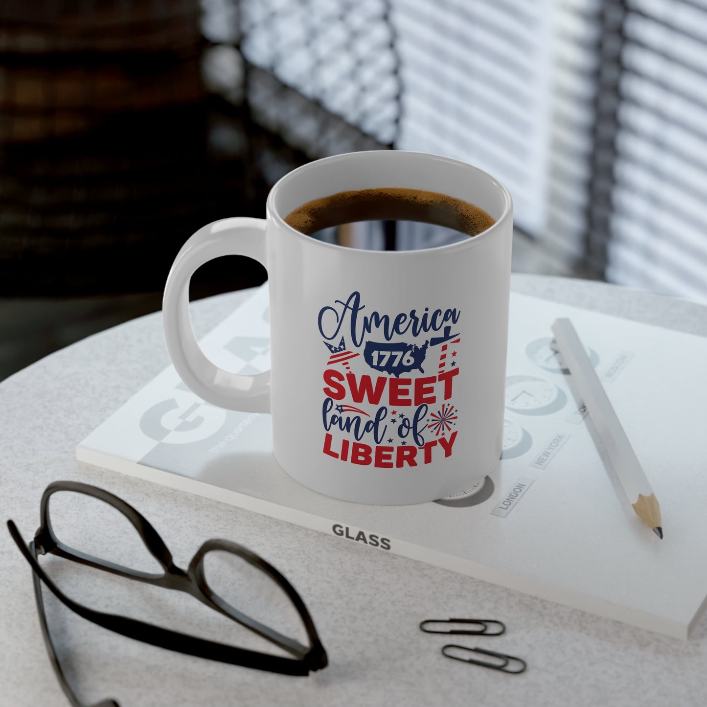 Patriotic Jumbo Mug, 20oz - Sweet Land of Liberty Coffee Cup, Ideal for Independence Day, Home Decor, Gift for Patriots, American Pride