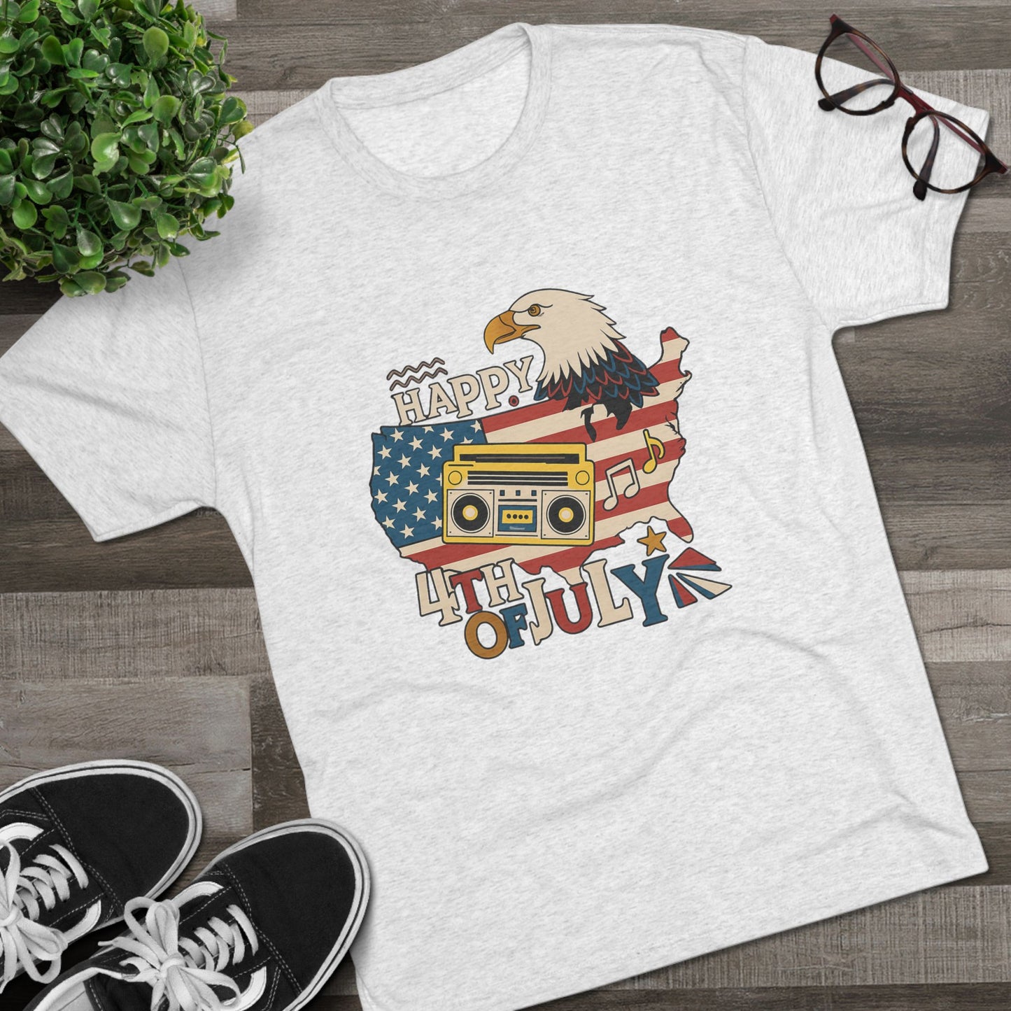 Happy 4th of July Eagle Tee, Unisex Patriotic T-Shirt, USA Flag Shirt, Independence Day Apparel, Casual Summer Wear