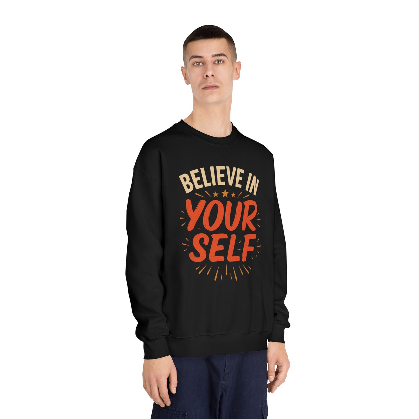 Believe in Yourself Crewneck Sweatshirt, Inspirational Gift, Unisex Apparel, Motivational Sweatshirt, Cozy Fashion, Daily Reminder