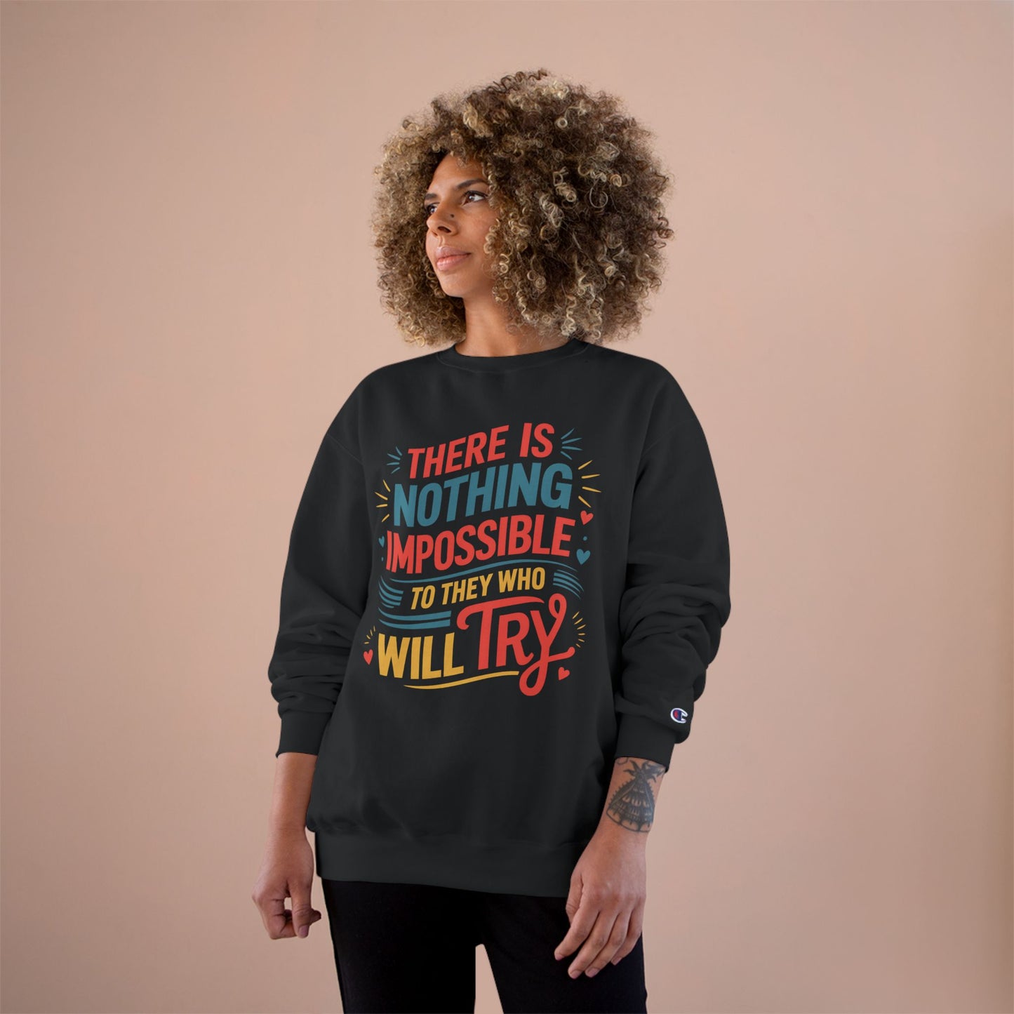 Motivational Champion Sweatshirt, Inspirational Crewneck, Cozy Gift for Dreamers, Positive Affirmation Sweater, Encouragement Apparel, [...]
