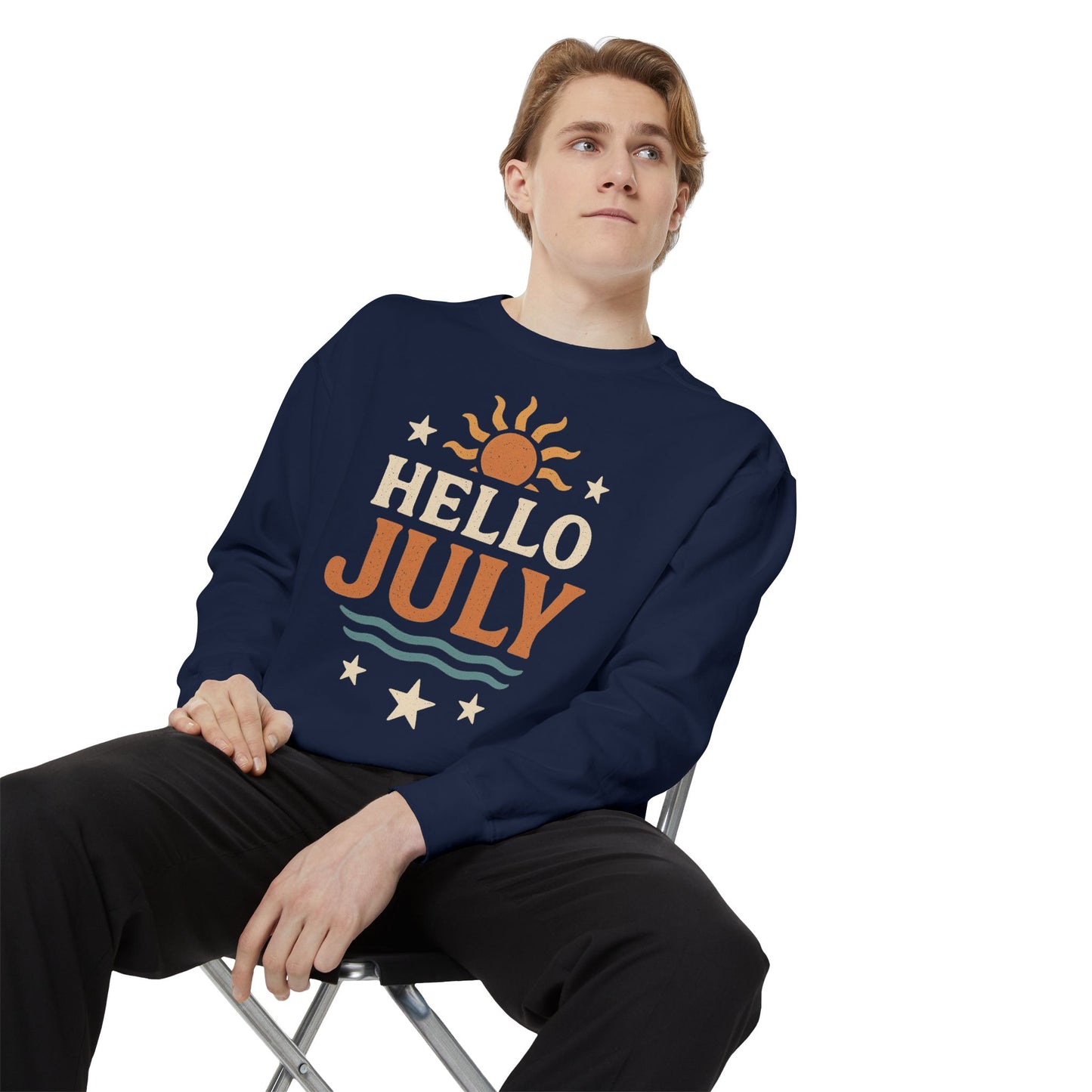 Sunshine July Sweatshirt | Unisex Summer Apparel, Gift for July Birthdays, Cozy Casual Wear, Vacation Style, Fun Summer Outfit