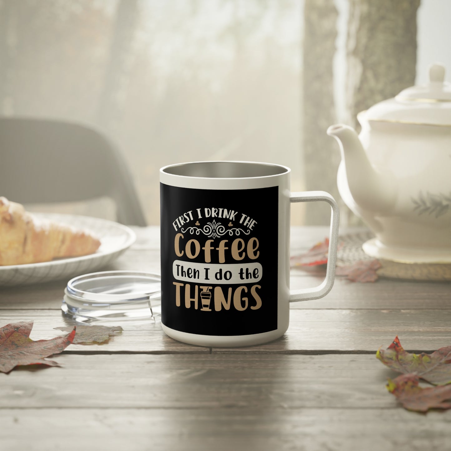 Insulated Coffee Mug, 10oz - Perfect for Coffee Lovers, Gift for Friends, Office Mug, Travel Cup, Motivational Quotes