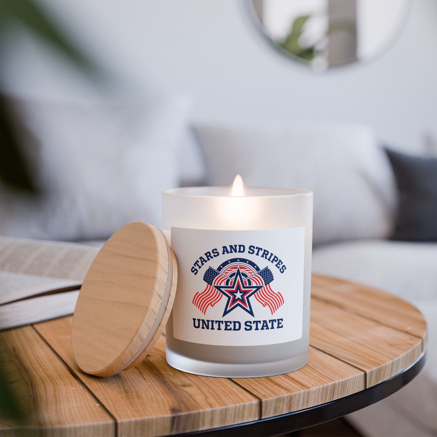 Stars and Stripes Candle, Patriotic Decor, USA Themed Gift, Home Fragrance, Independence Day, Memorial Day