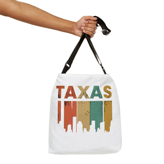 Texas Cityscape Adjustable Tote Bag - Stylish Travel Accessory, Everyday Bag, Perfect Gift for Texas Lovers, Eco-Friendly, Unique Design