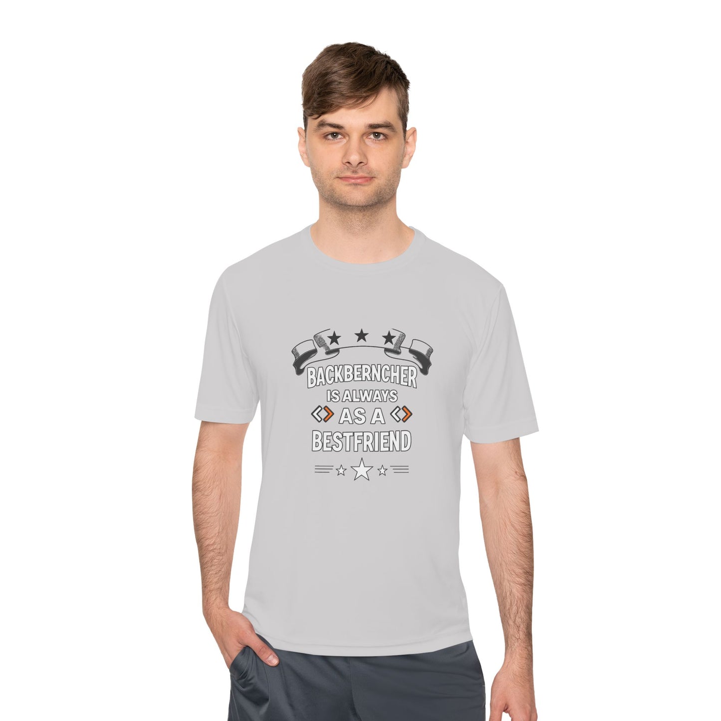Unisex Moisture-Wicking Tee - "Backbercher is Always a Bestfriend" - Perfect Gift for Pet Lovers, Athletes, Birthdays, Casual Wear, [...]