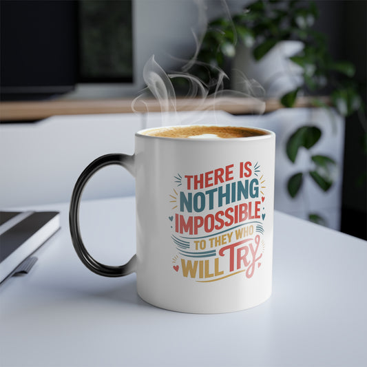 Color-Changing Motivational Mug for Inspiration, Unique Gift for Coffee Lovers, Heat Sensitive Fun Mug, Inspirational Quote Drinkware, [...]