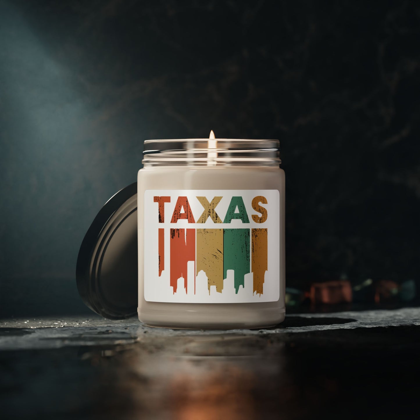 Texas Scented Soy Candle | 9oz Jar | Home Decor | Gifts for Her | Texas-Themed Candle | Cozy Ambiance | Aromatherapy