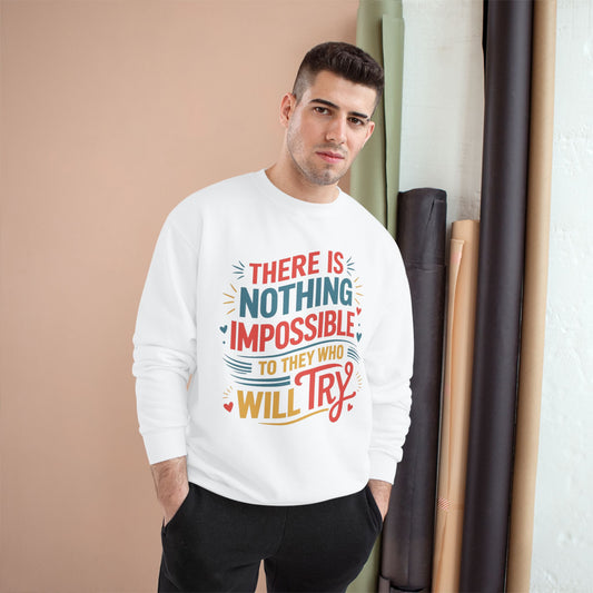 Motivational Champion Sweatshirt, Inspirational Crewneck, Cozy Gift for Dreamers, Positive Affirmation Sweater, Encouragement Apparel, [...]